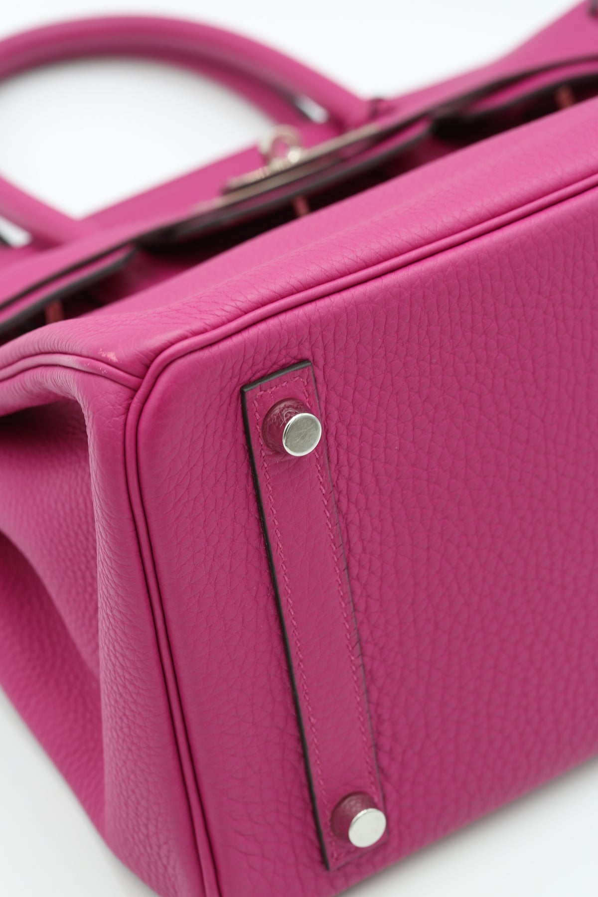 HERMÈS BIRKIN30 ROSE POURPRE SILVER HARDWARE C STAMP