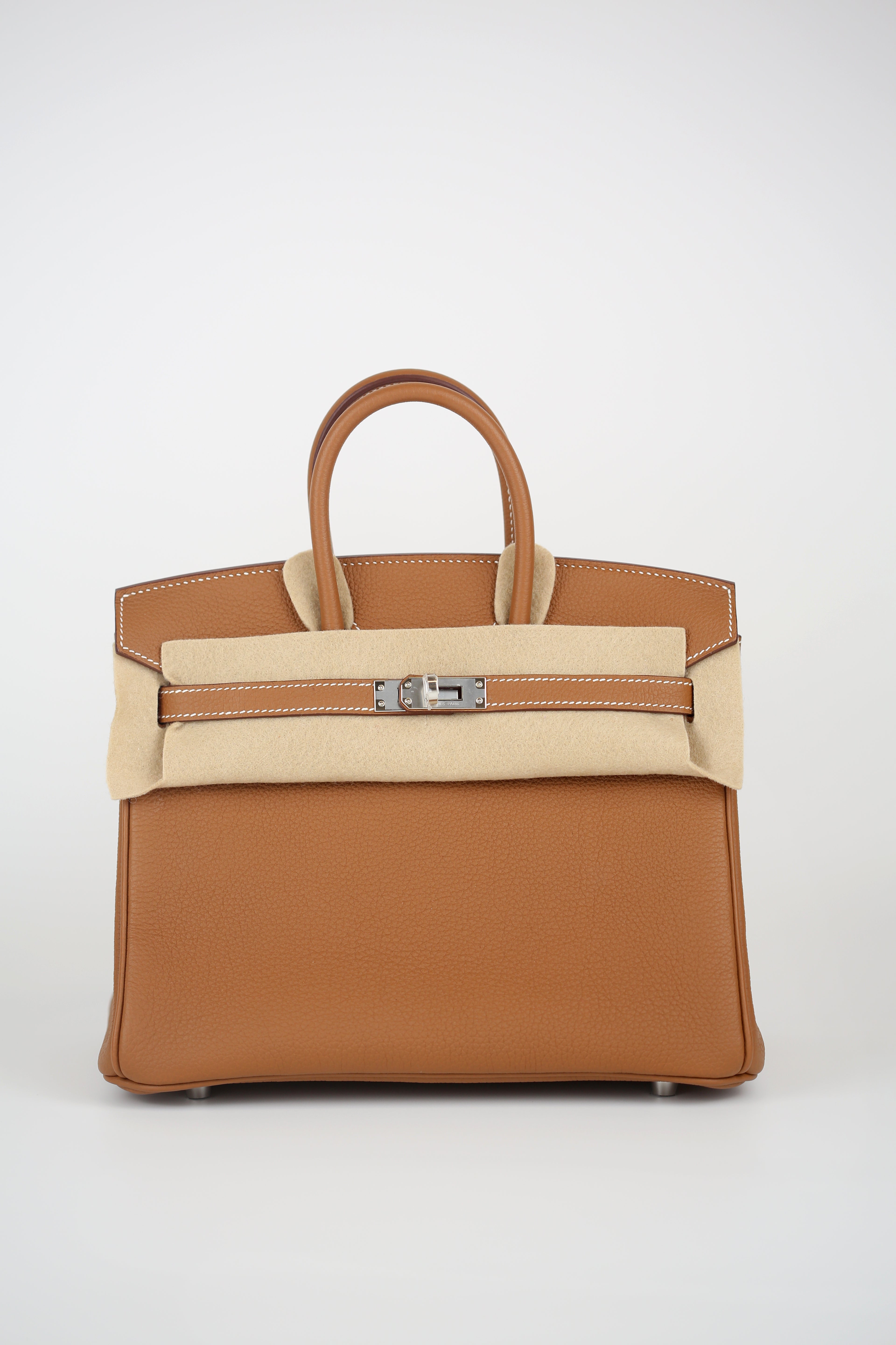 HERMÈS Togo Birkin 25 Gold