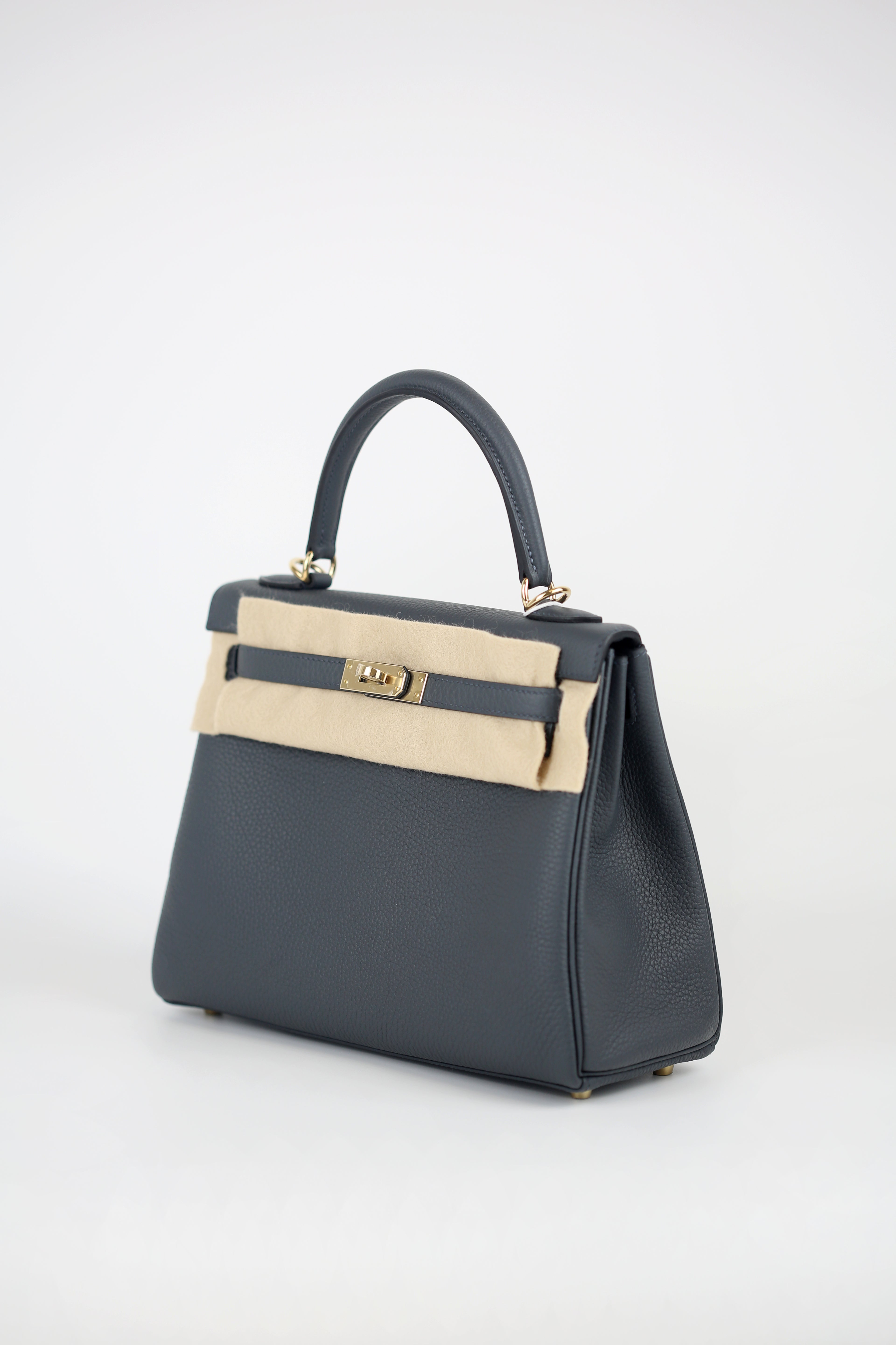 HERMÈS Togo  Kelly 25 Gris Misty