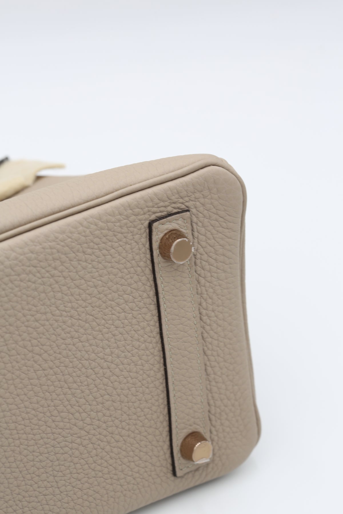 HERMÈS BIRKIN25 GRIS TOURTERELLE TOGO GOLD HARDWARE C STAMP