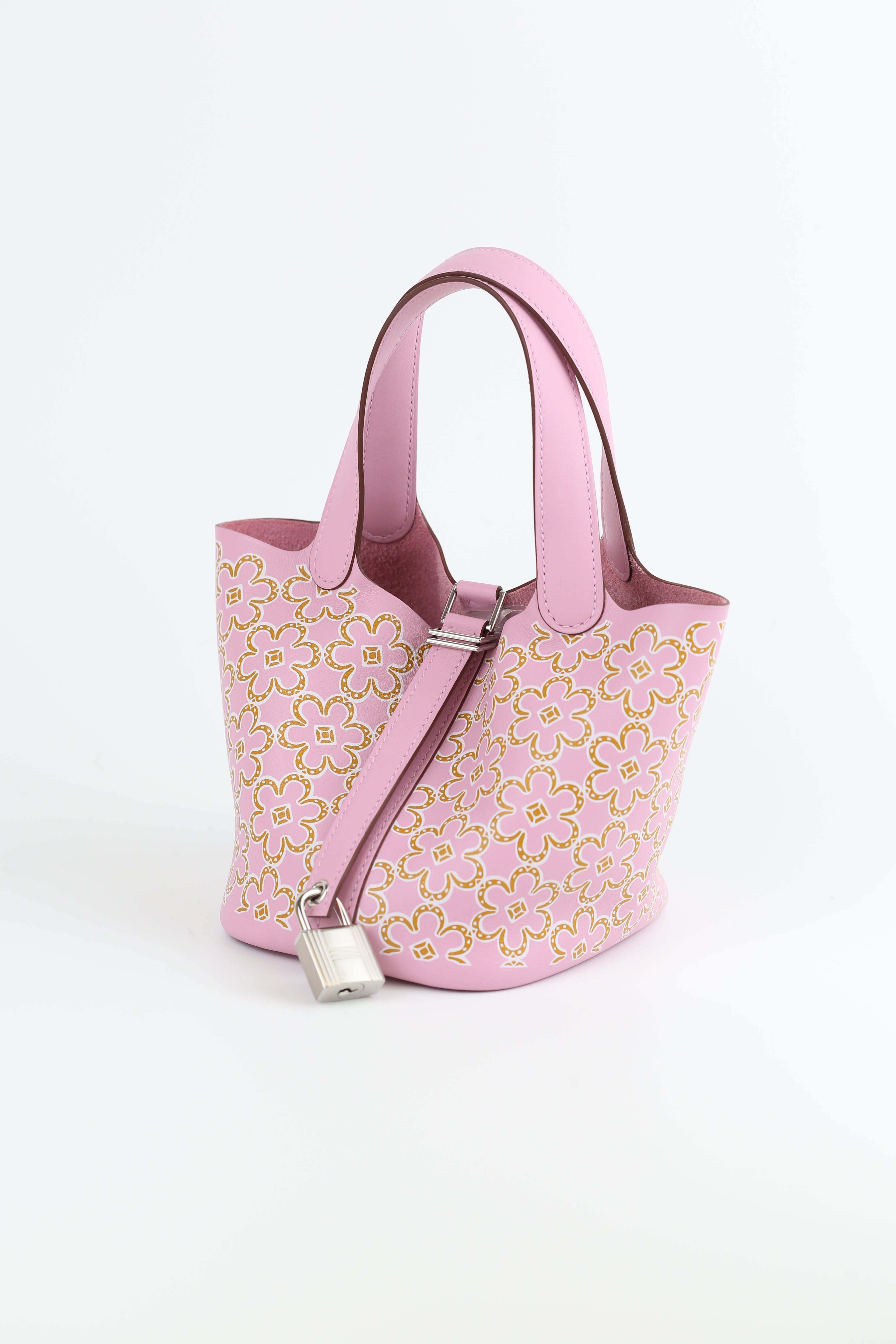 HERMÈS Swift Micro Lucky Daisy Picotin Lock Mauve Sylvestre