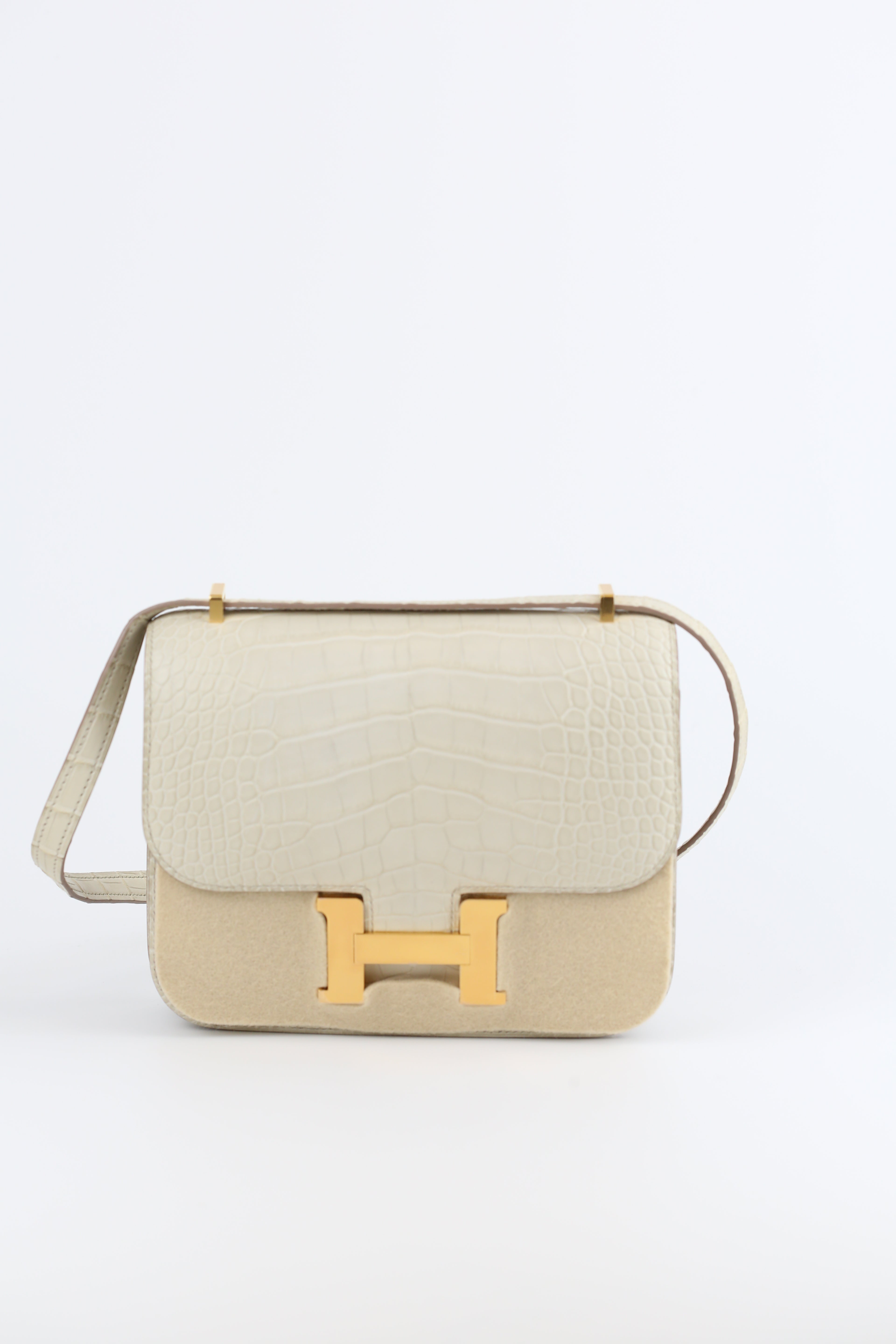HERMES  Alligator mini Constance Beton