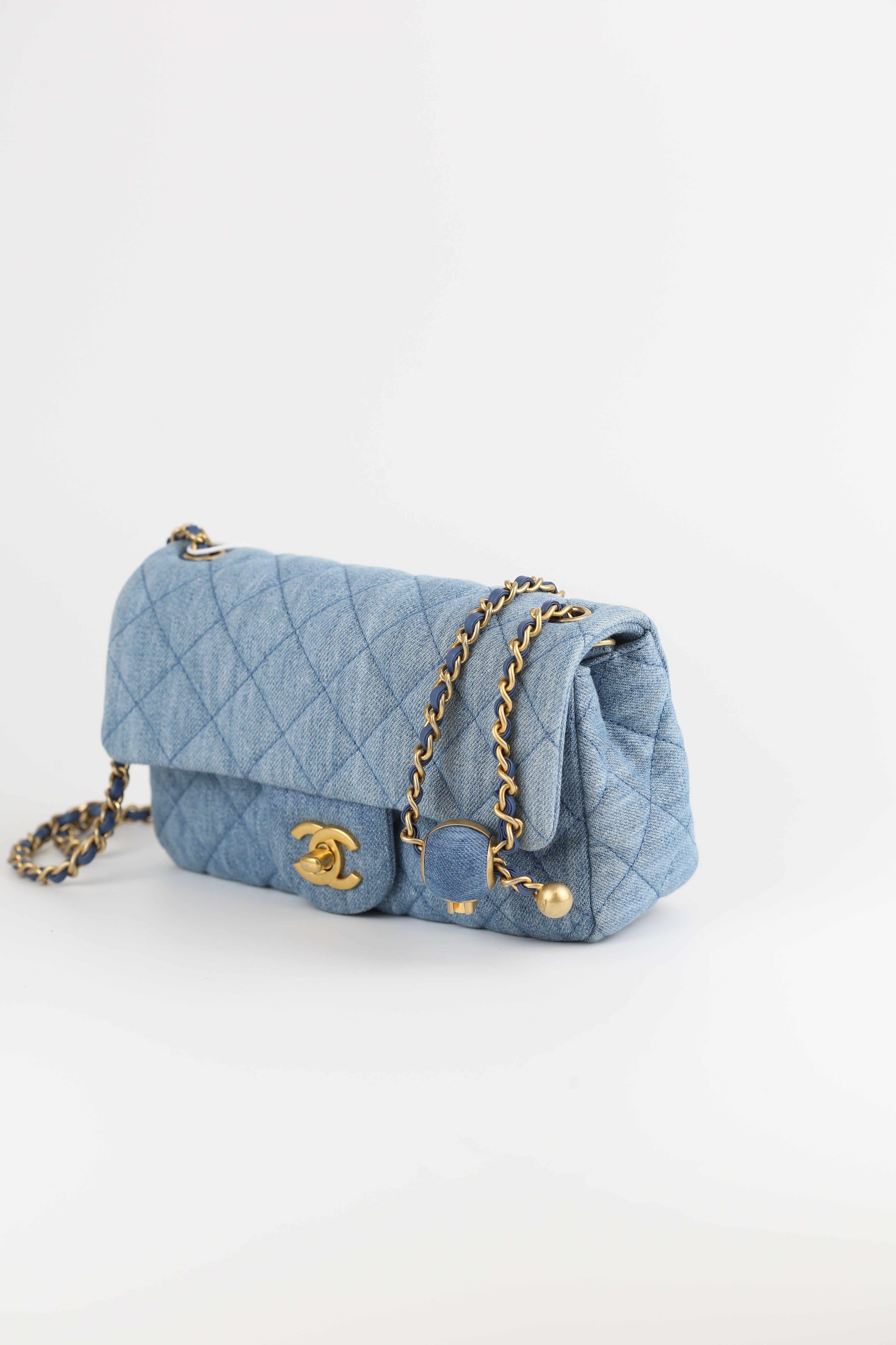 Chanel mini CF Jean Blue