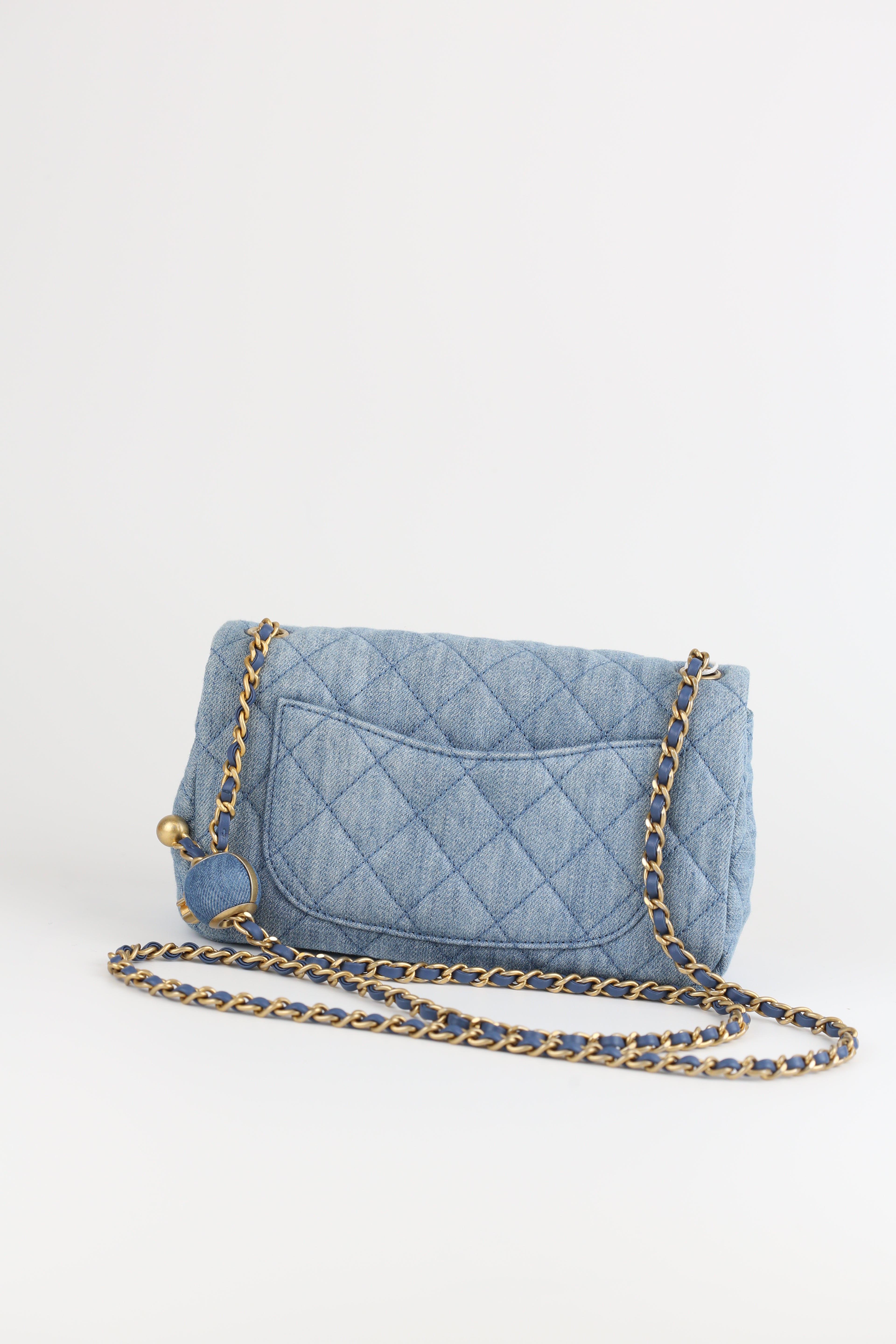 Chanel mini CF Jean Blue