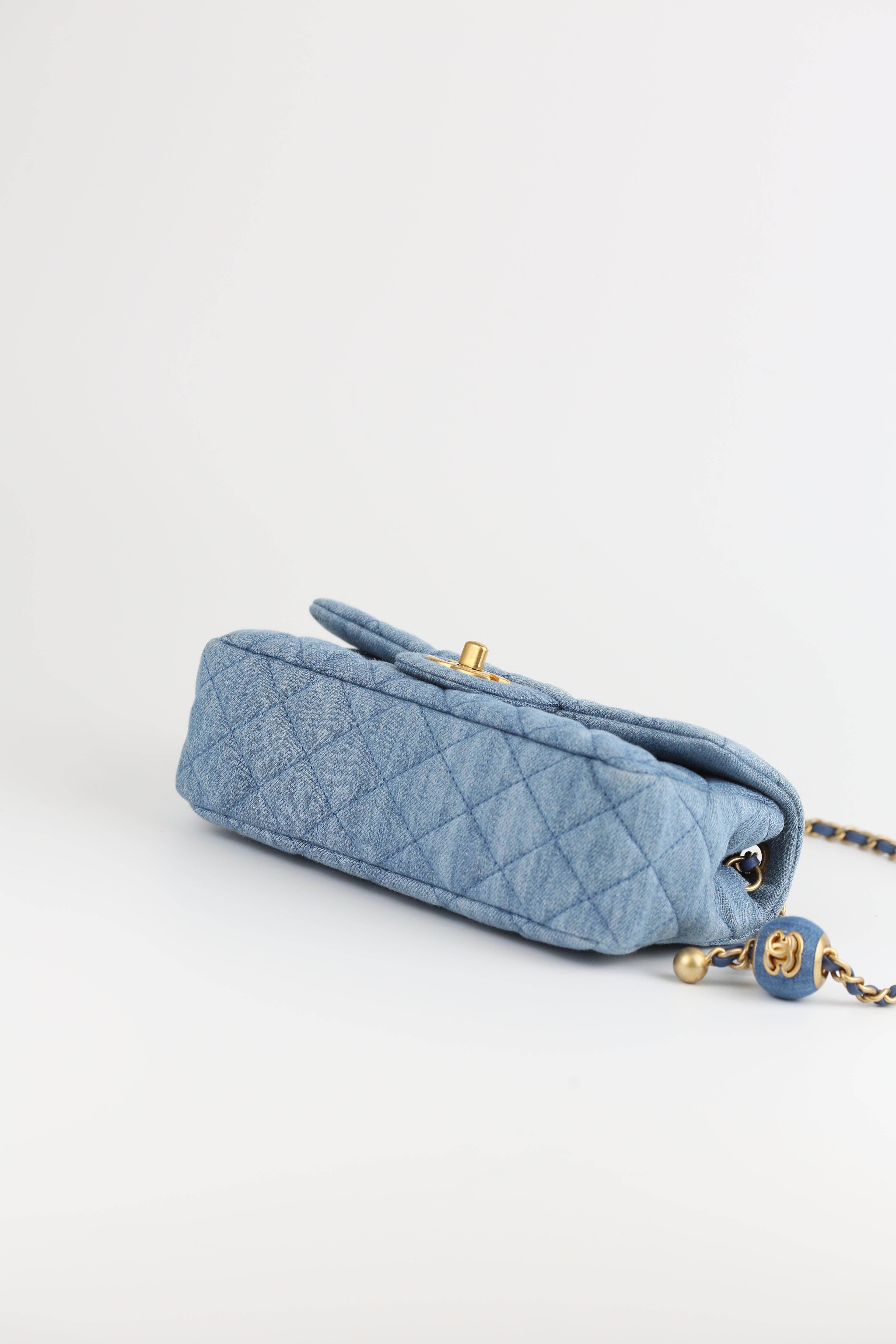 Chanel mini CF Jean Blue