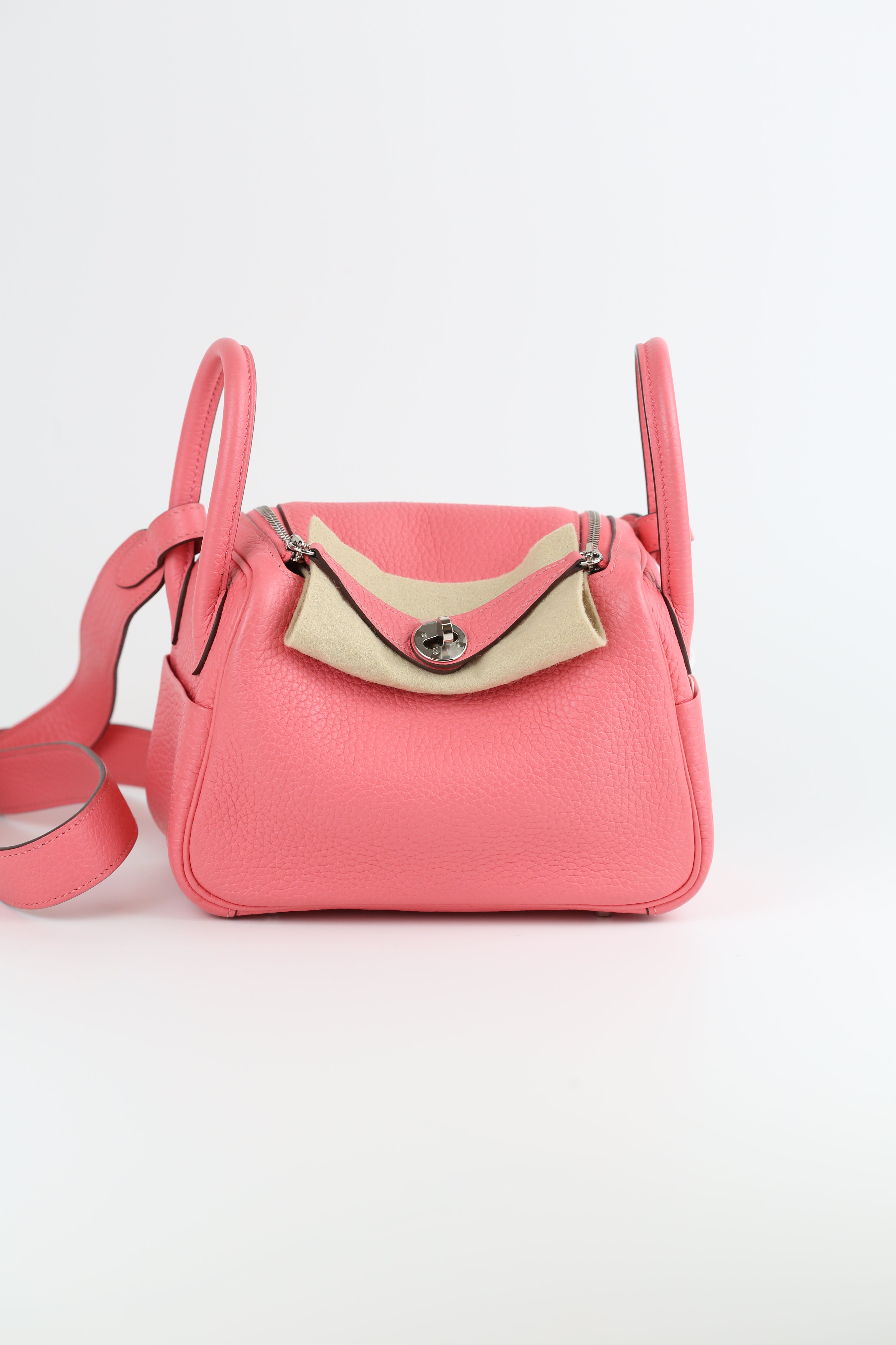 HERMÈS Clemence Mini Rose Azelee