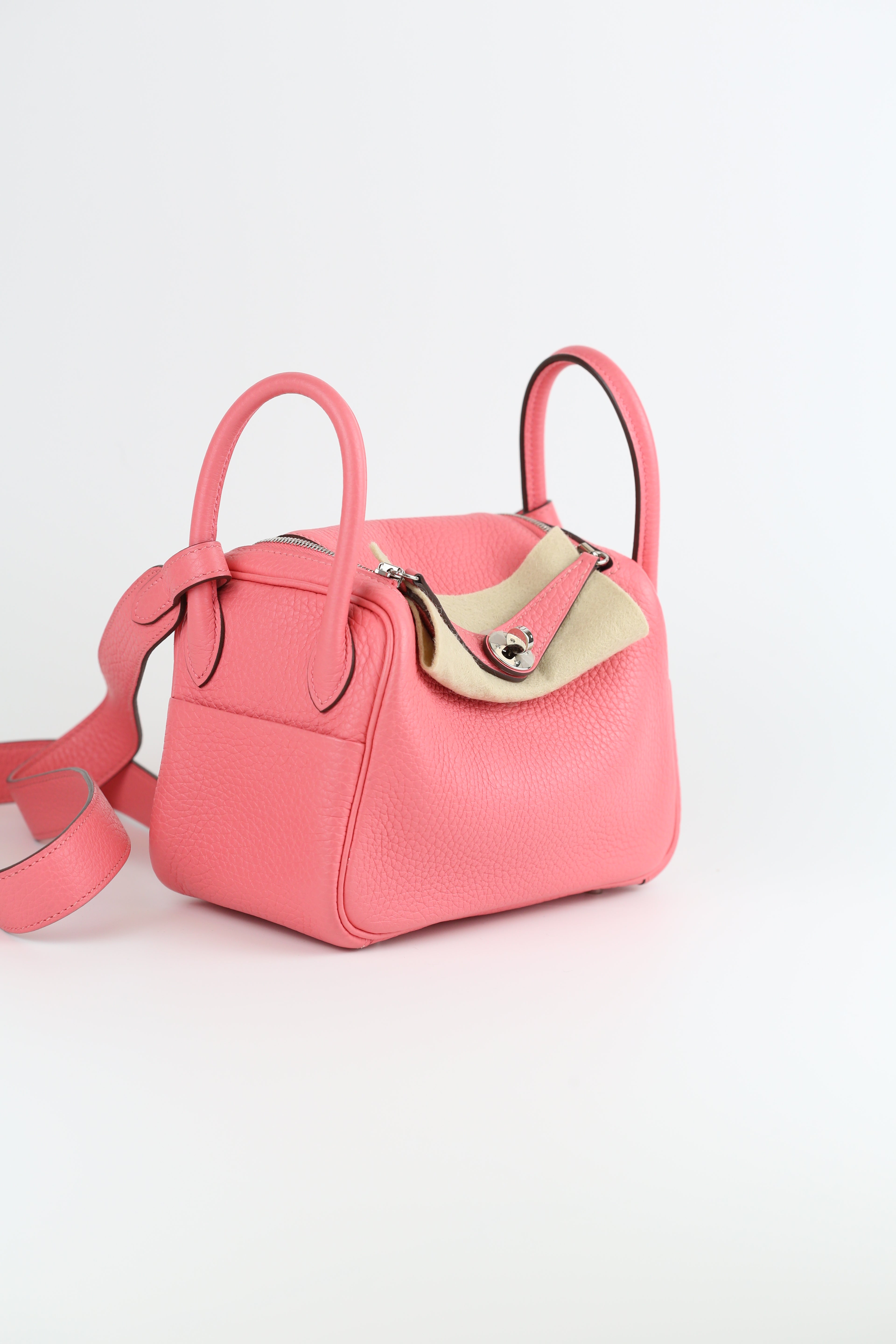 HERMÈS Clemence Mini Rose Azelee