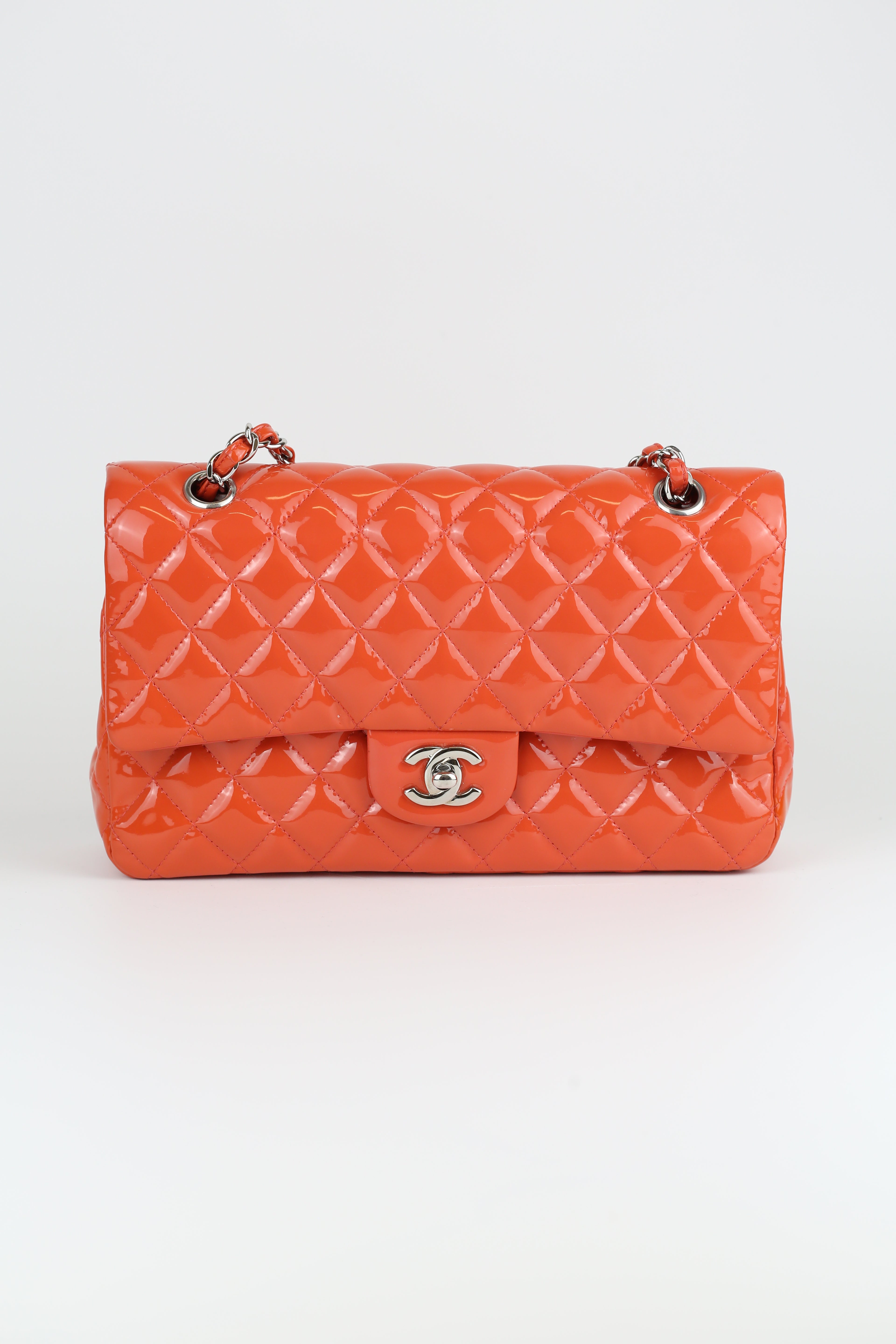 Chanel CF Patent orange