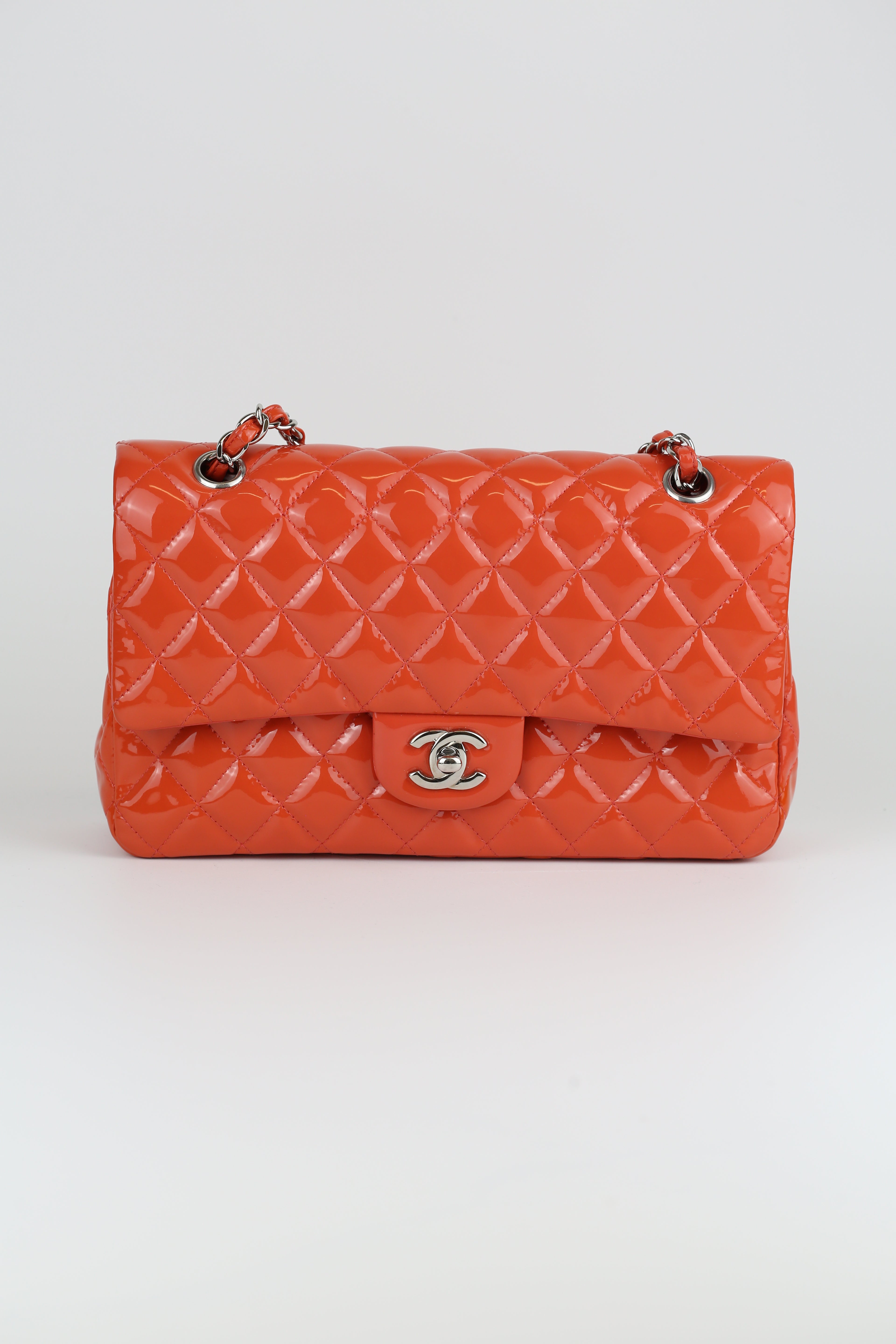 Chanel CF Patent orange