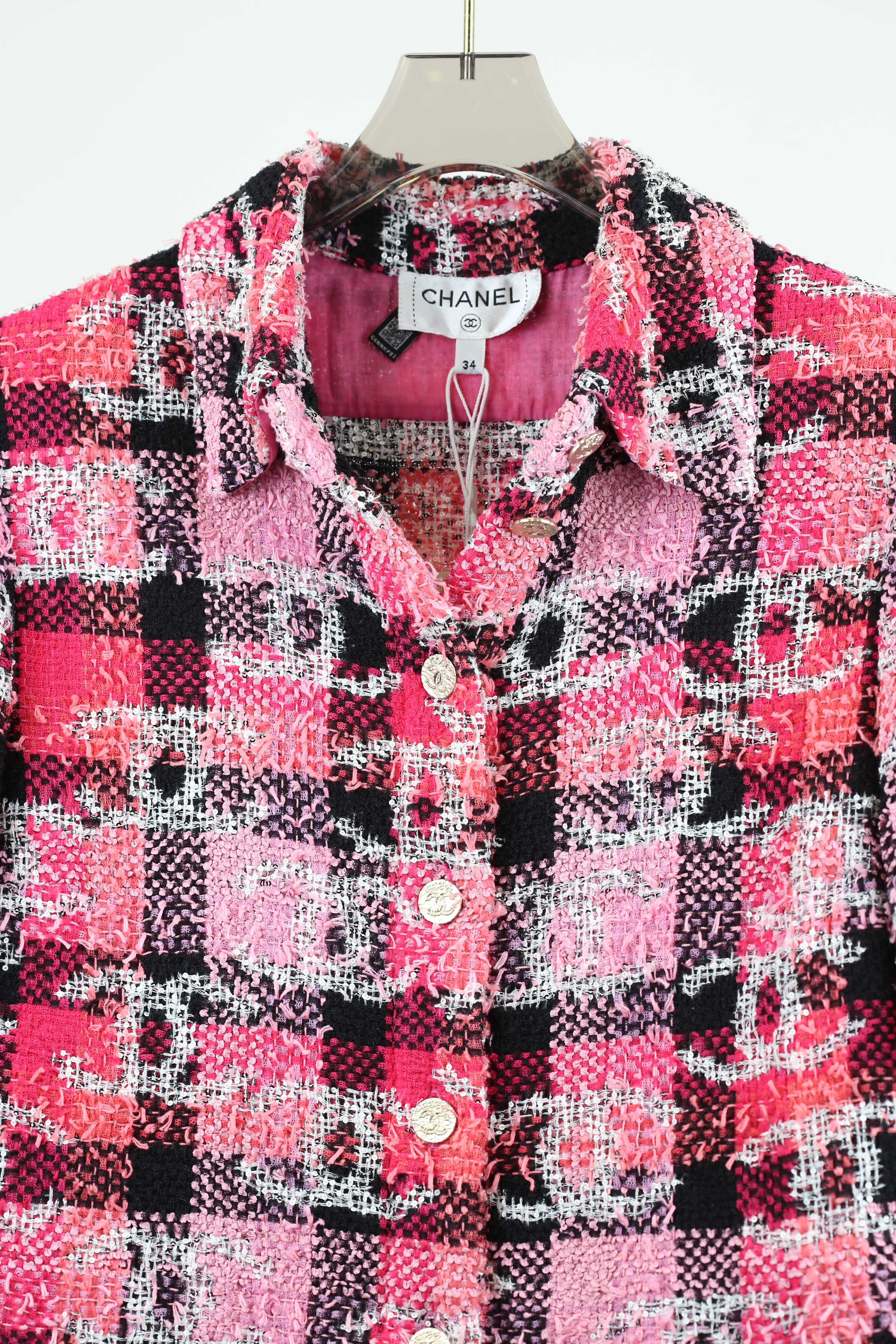 Chanel short-sleeve logo top Pink