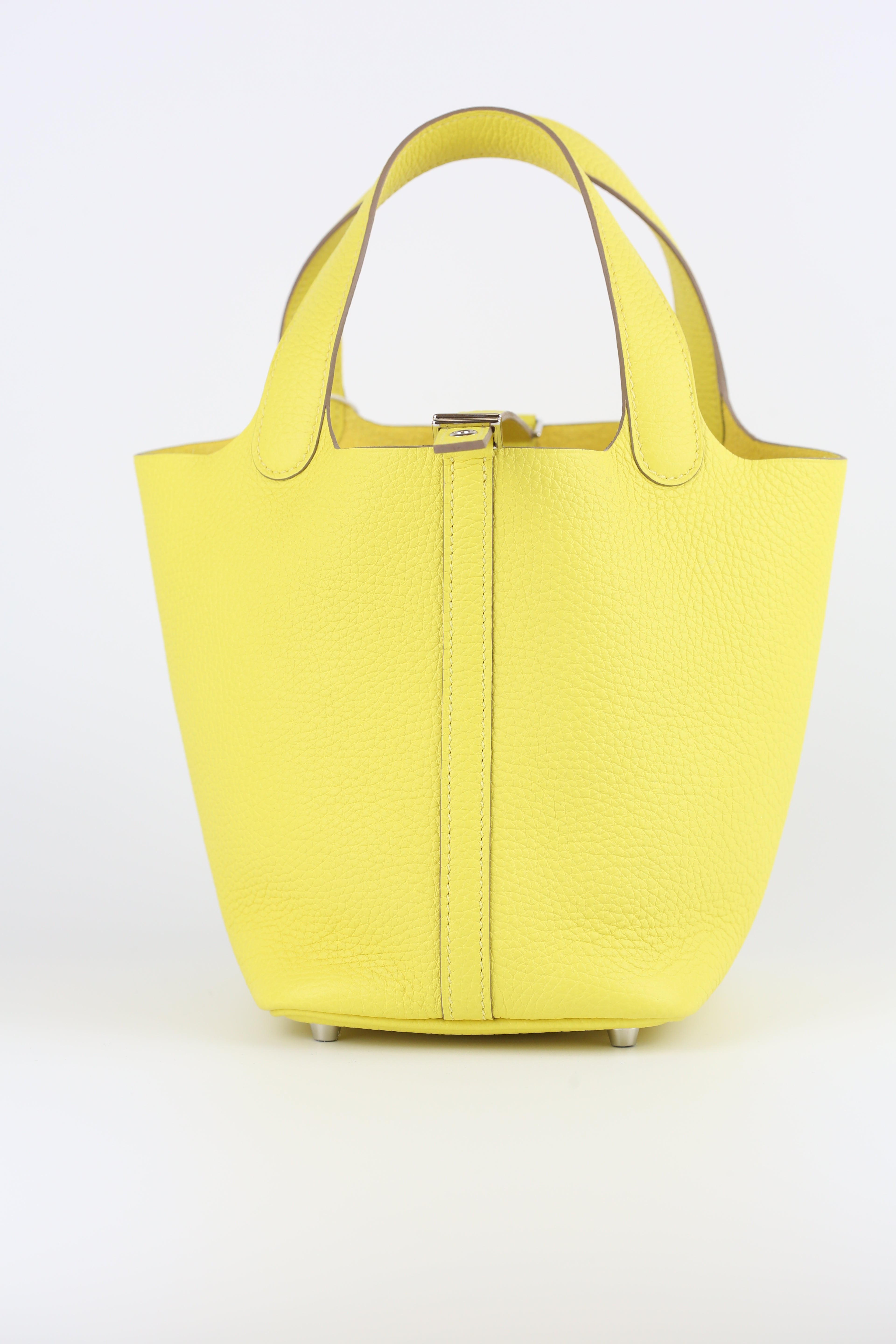 Hermes Clemence Picotin 18 Lime