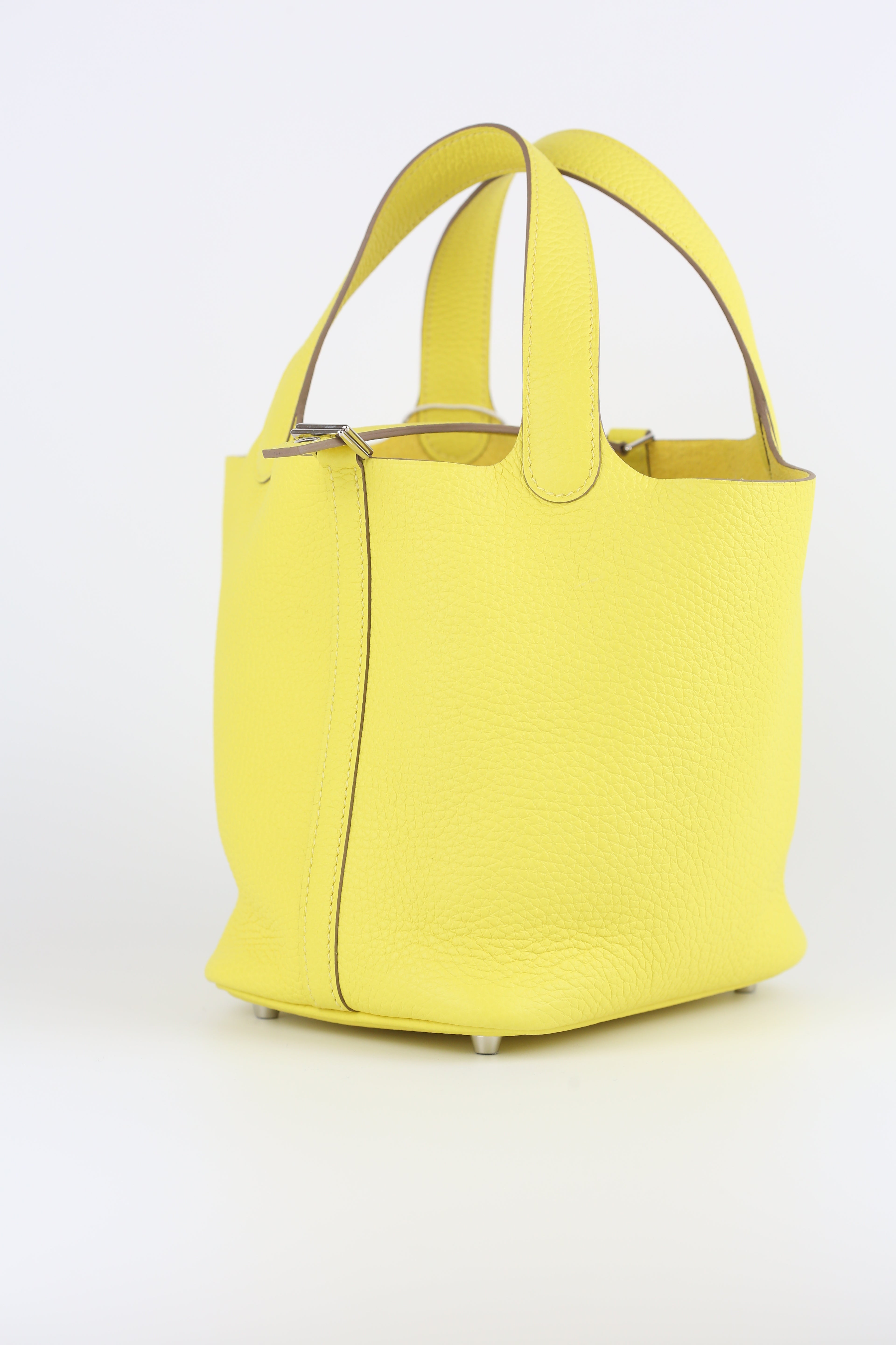 Hermes Clemence Picotin 18 Lime