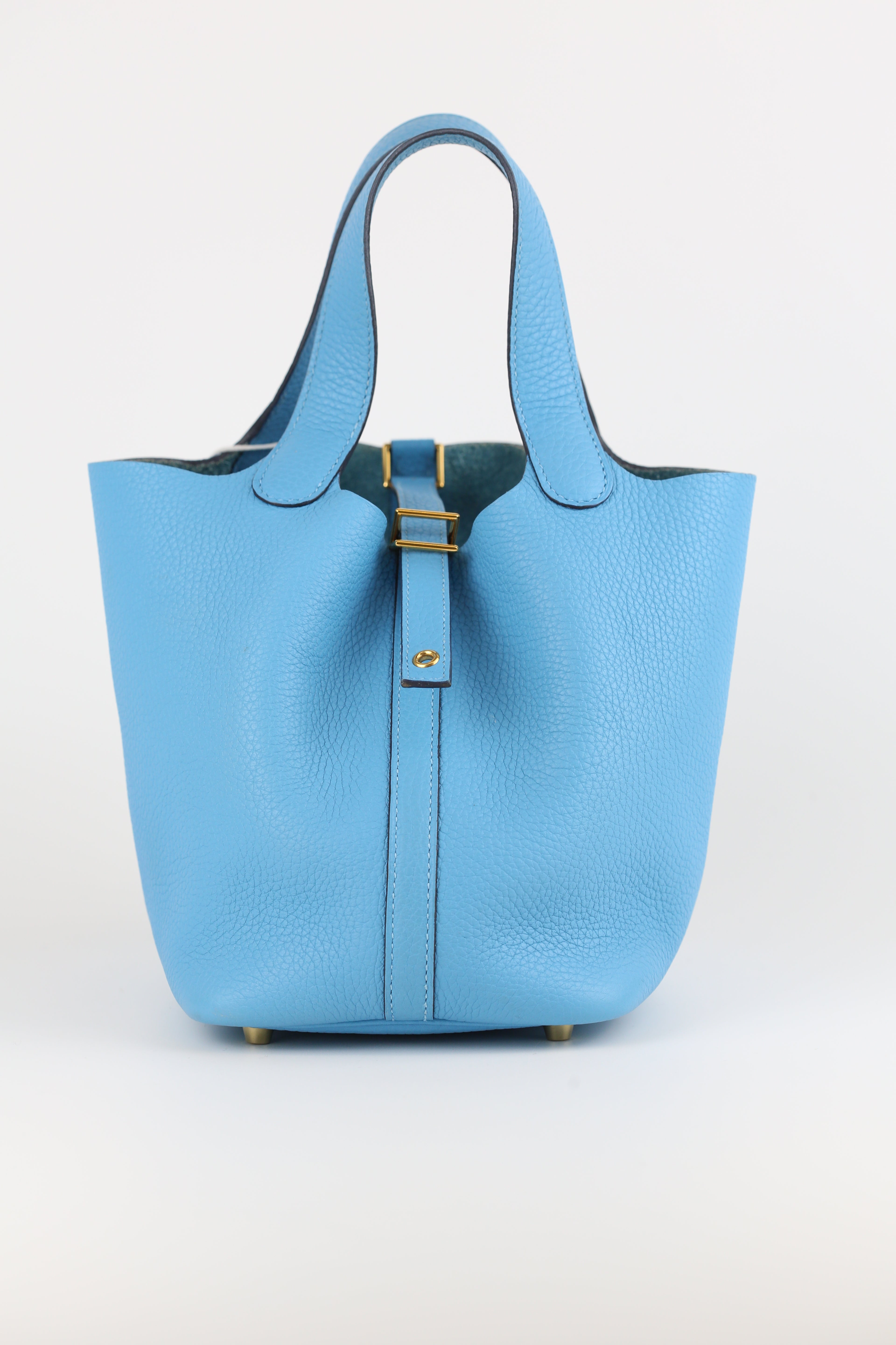 Hermes Clemence Picotin 18 Blue de Nord