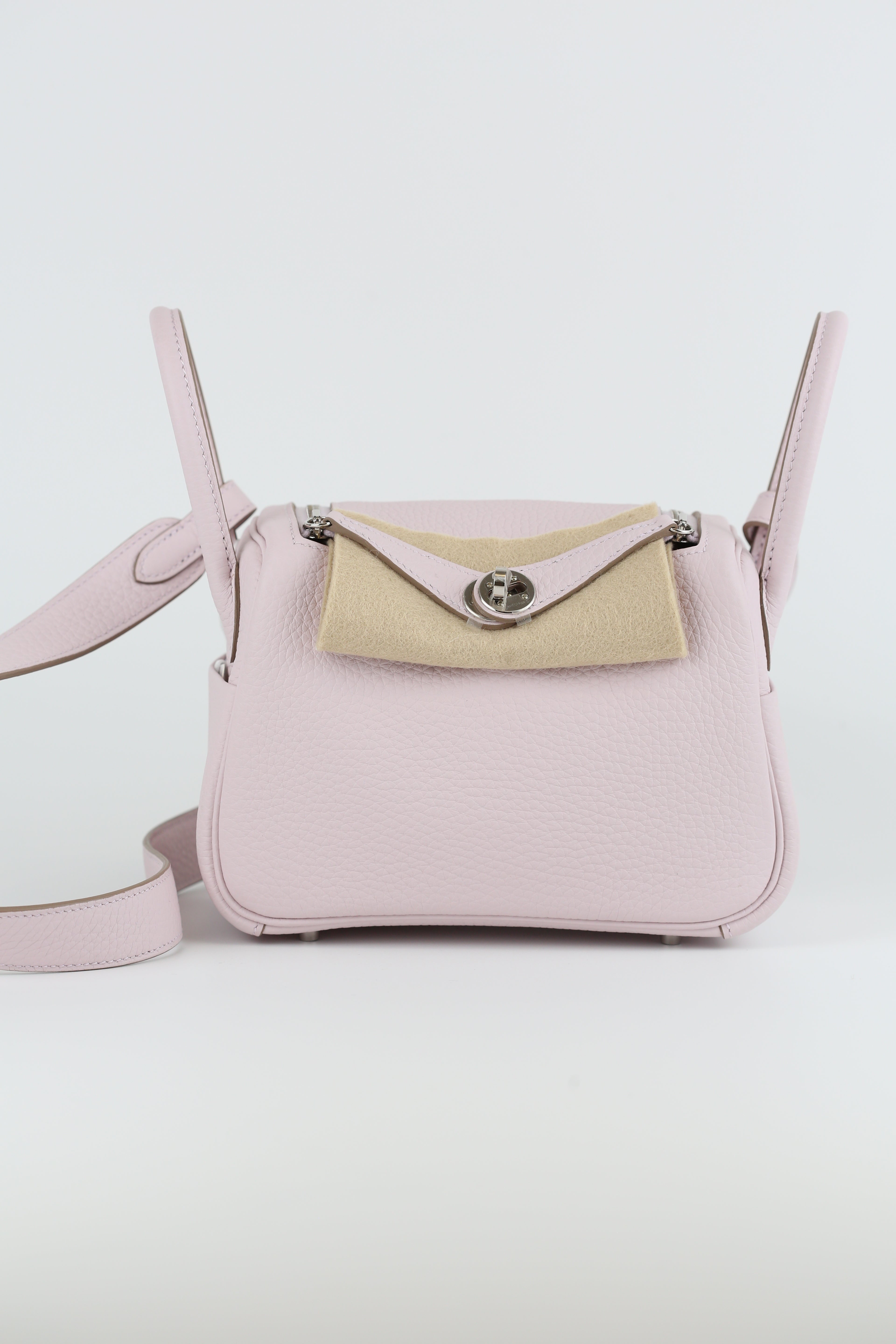 Hermes Clemence Mini Lindy Mauve pate