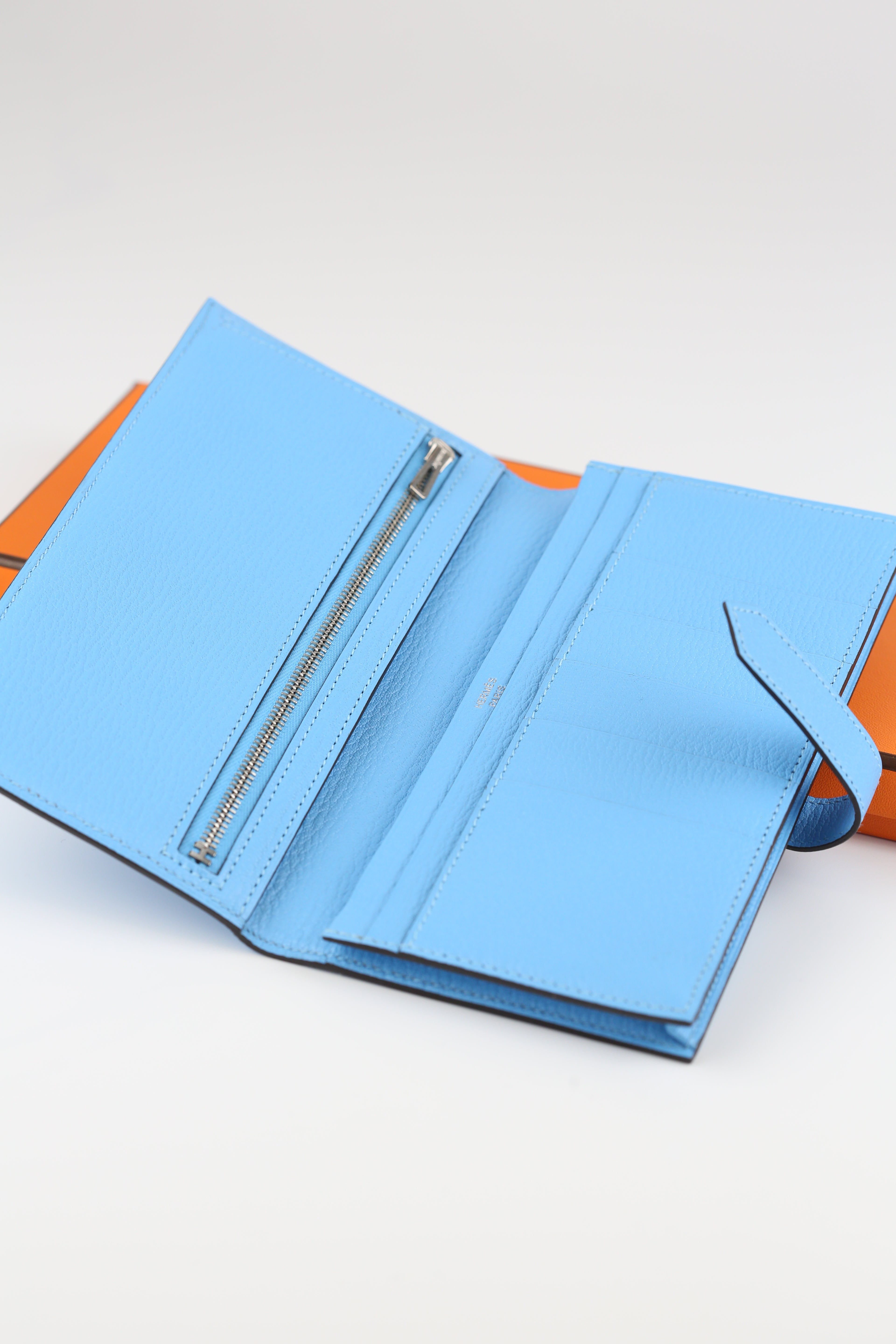 Hermes Bearn Wallet Blue