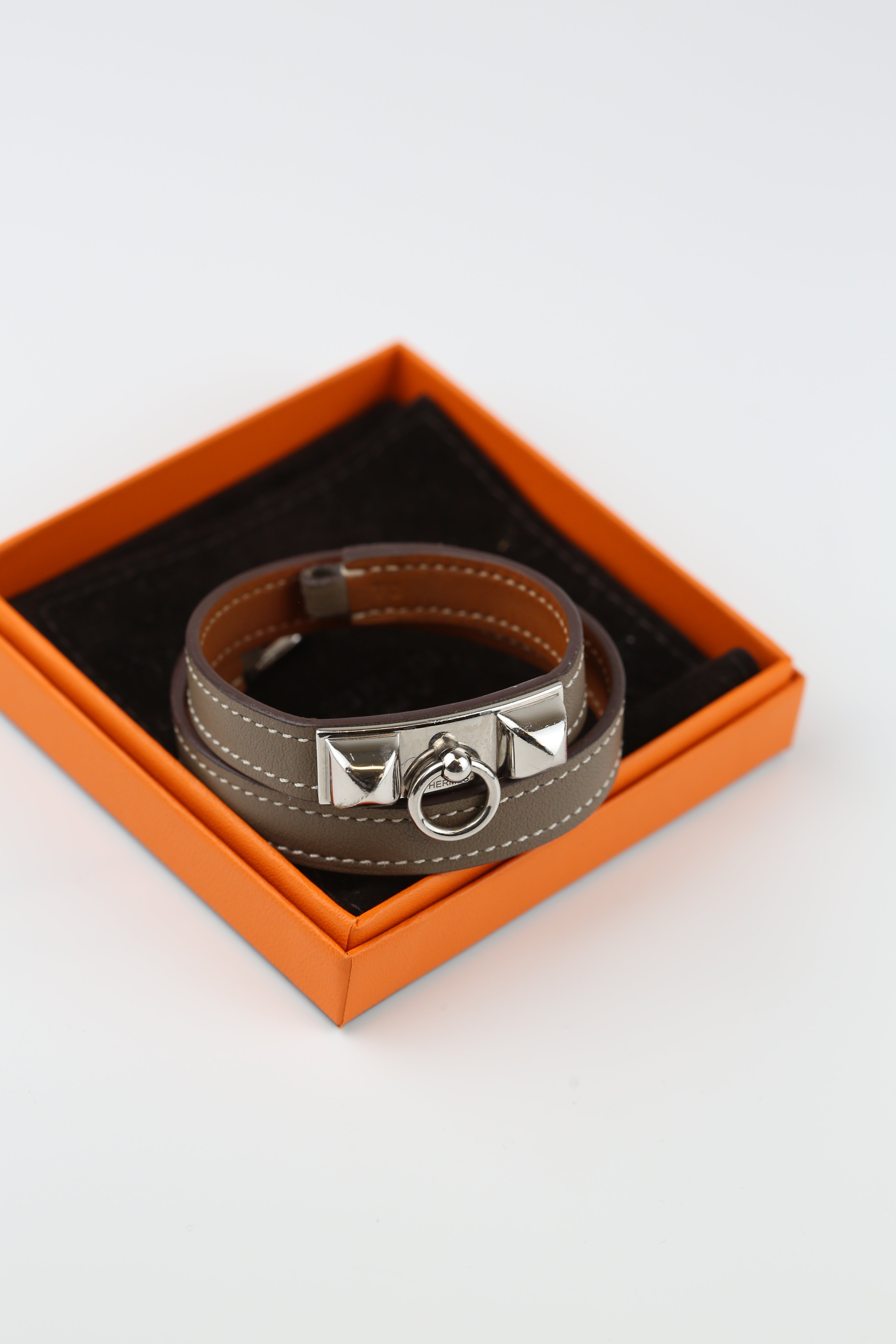 Hermes Rivale Double Bracelet Etoupe
