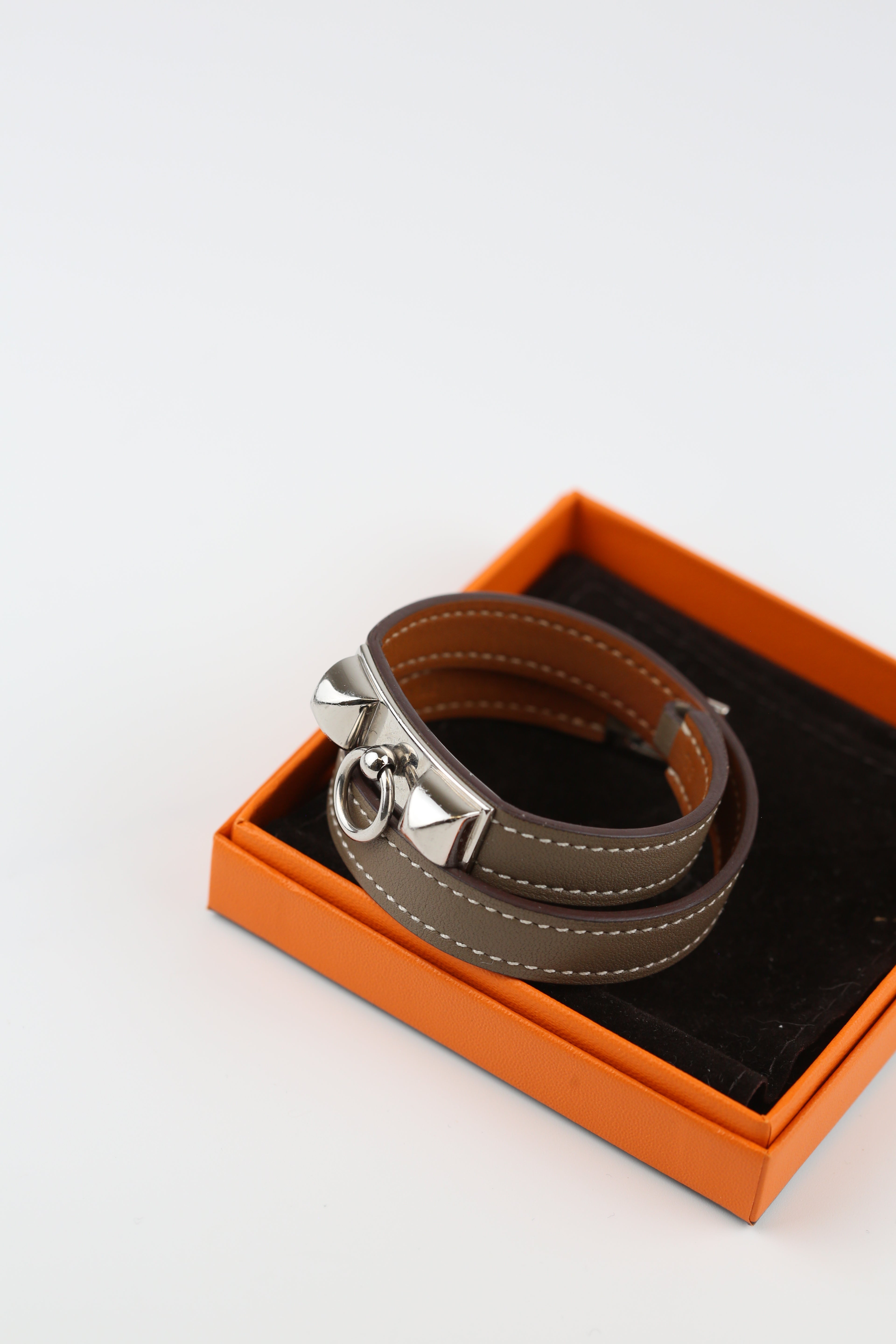 Hermes Rivale Double Bracelet Etoupe