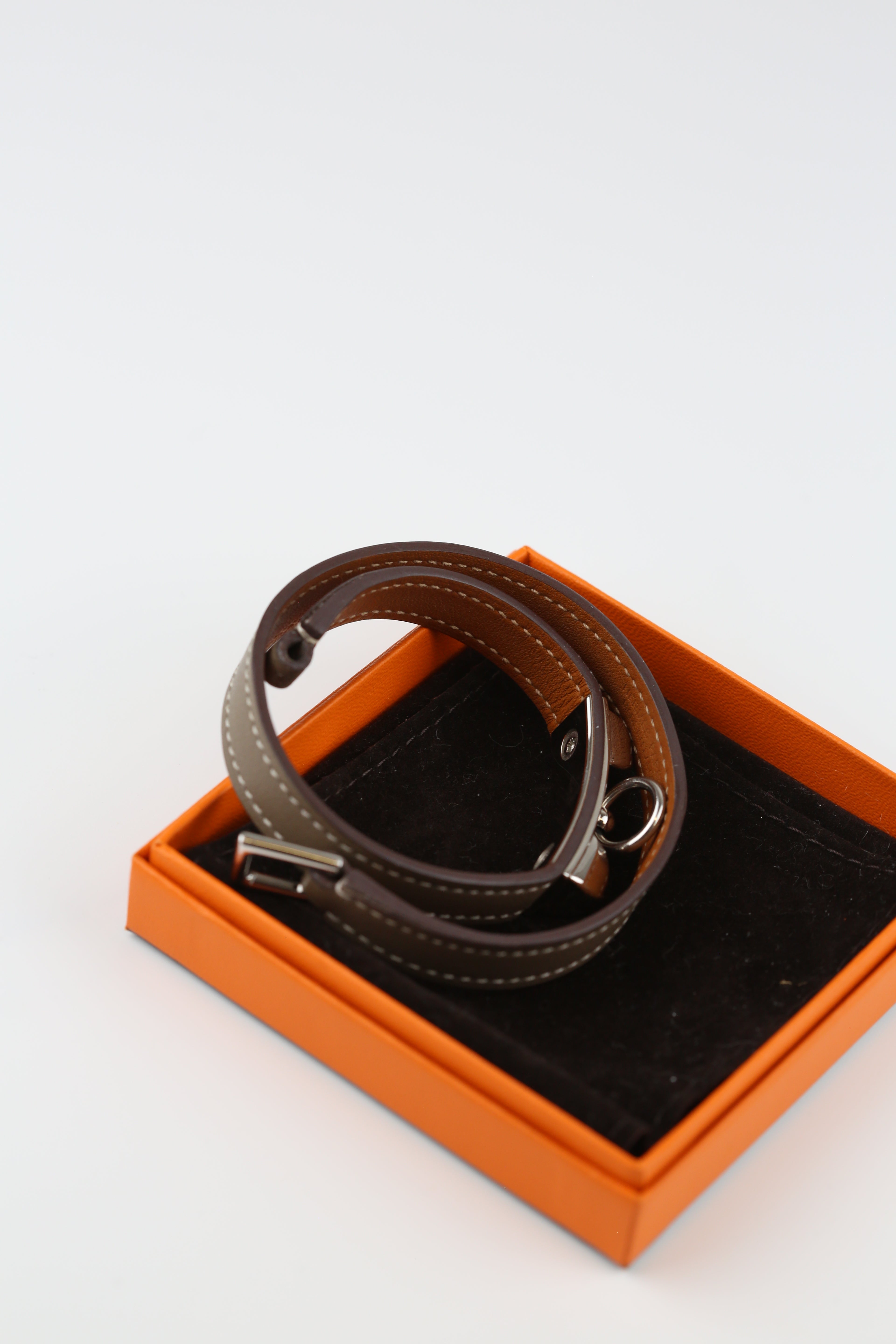 Hermes Rivale Double Bracelet Etoupe