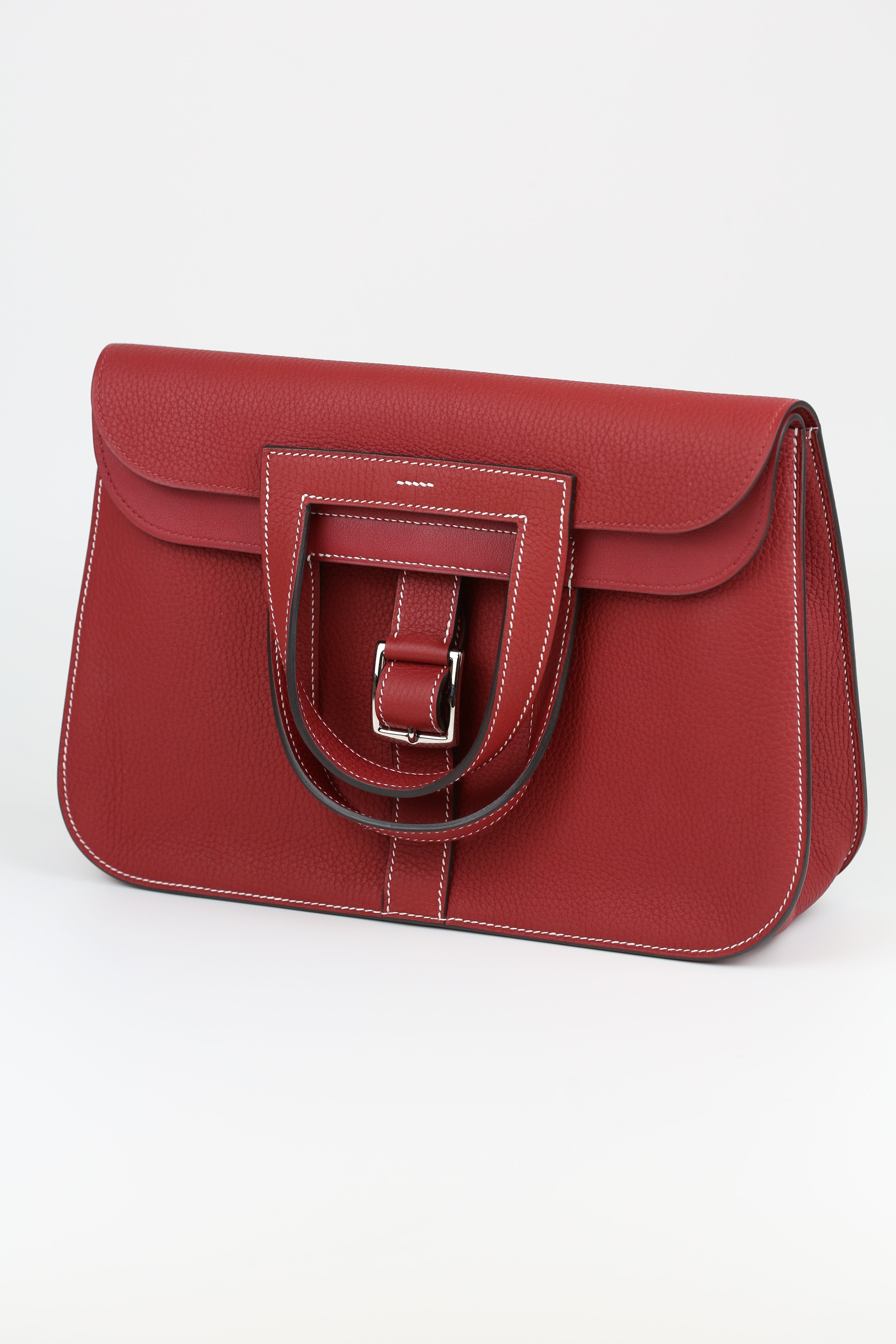 Hermes Halzan 31 in Rouge Grenat Red