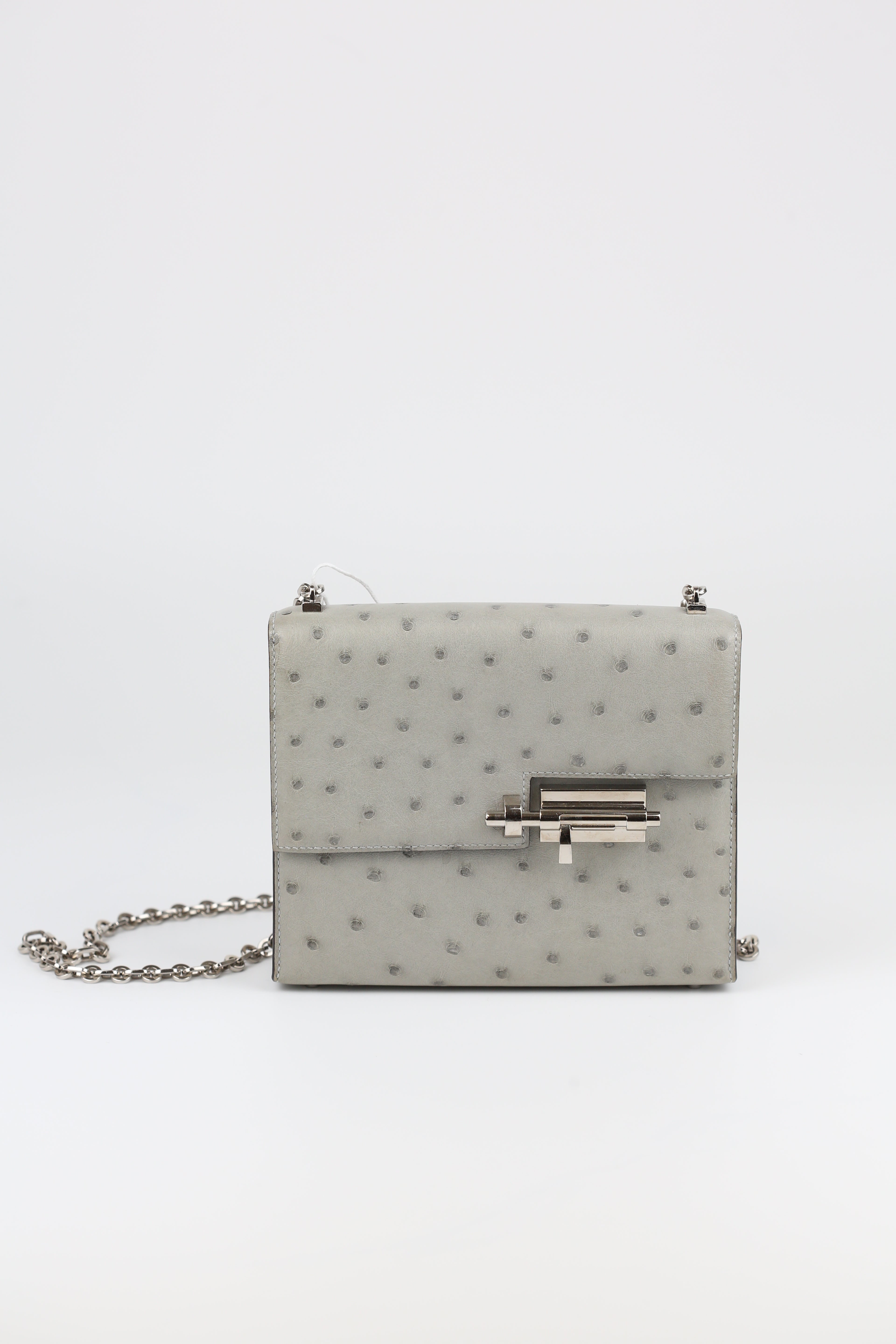 Hermes  Verrou Mini Gris Moiette Ortrich