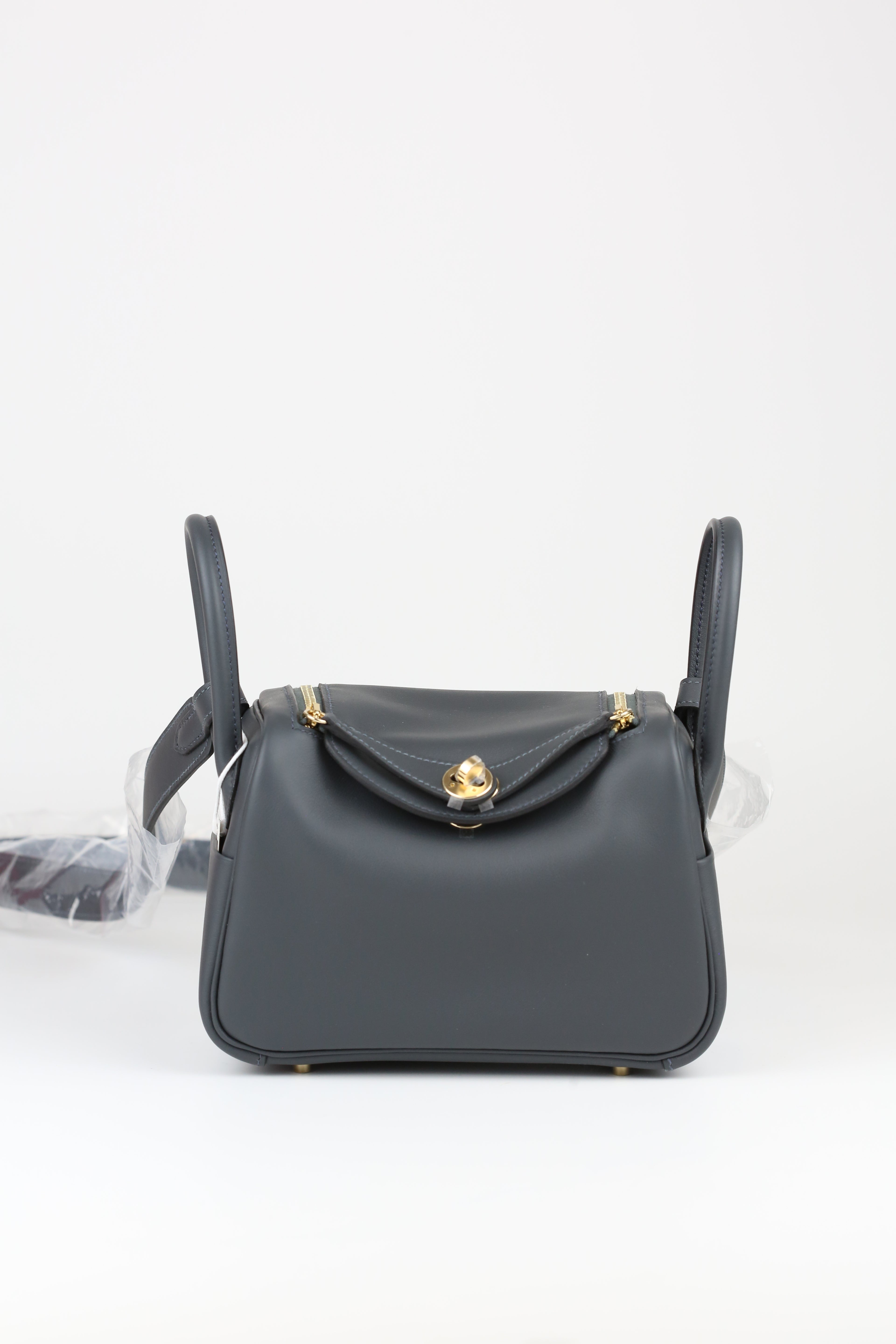 Hermes swift Mini Lindy Gris Misty + Noir