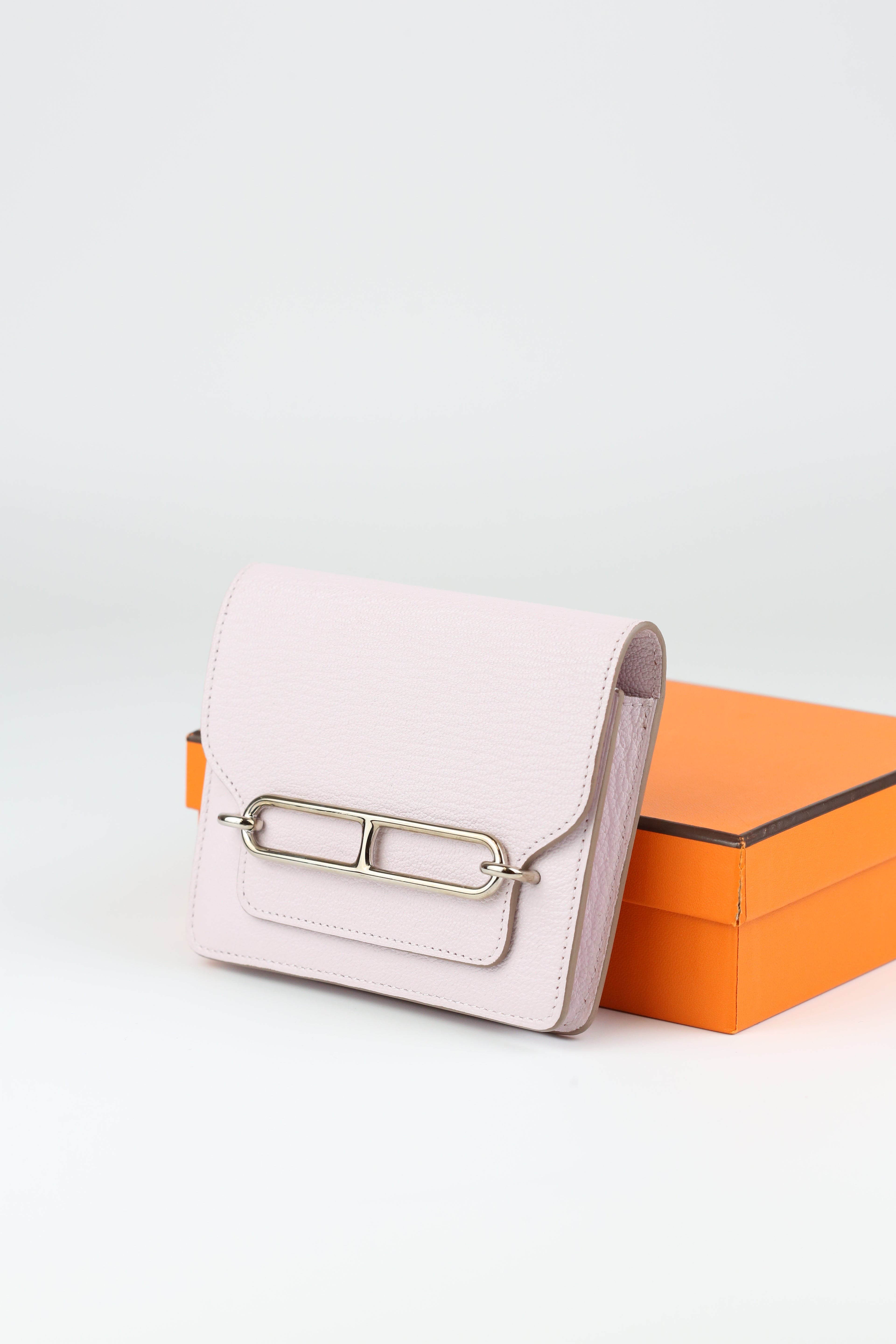 Hermes Roulis Slim Wallet Mauve Pale
