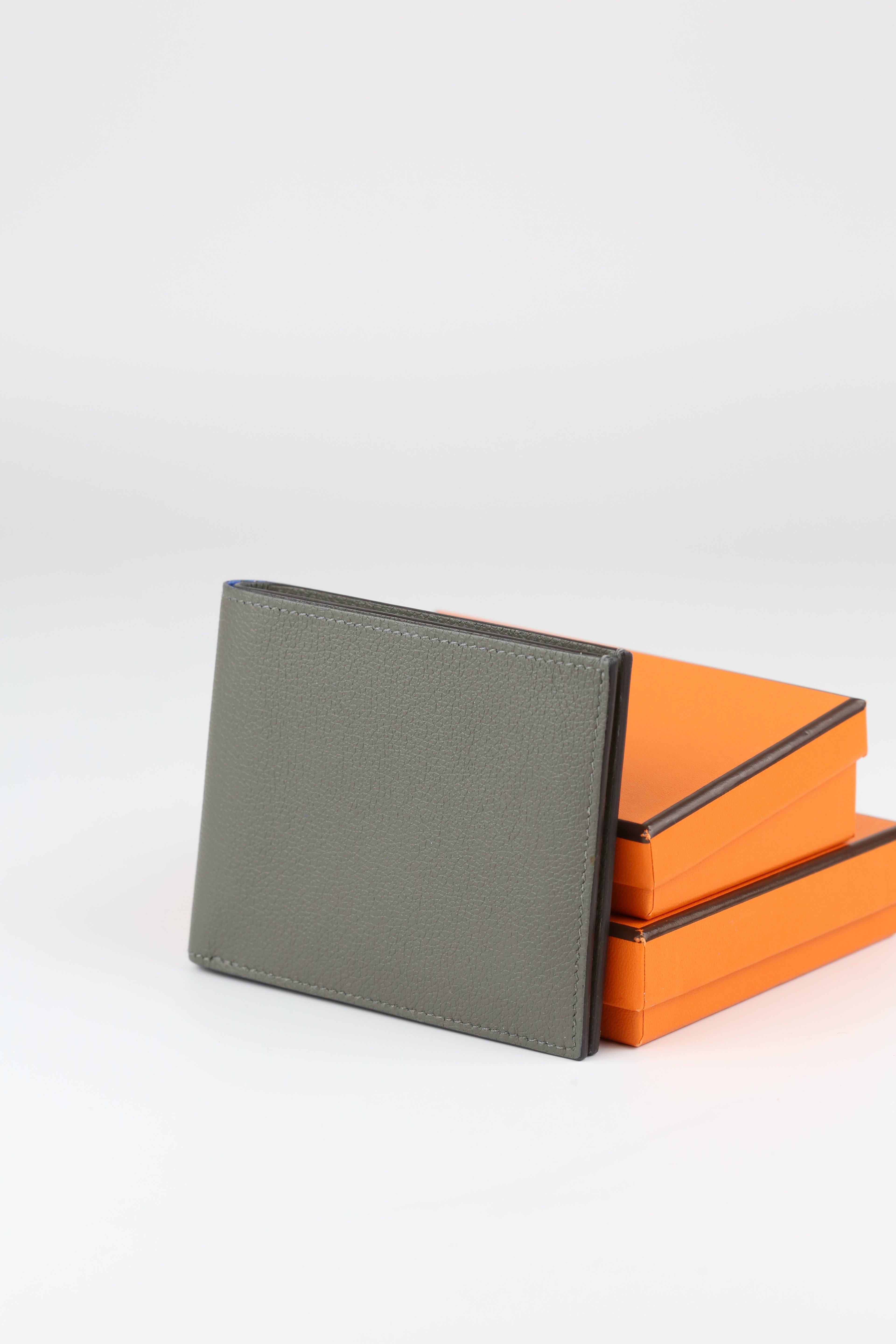 Hermes Fold Wallet Gray