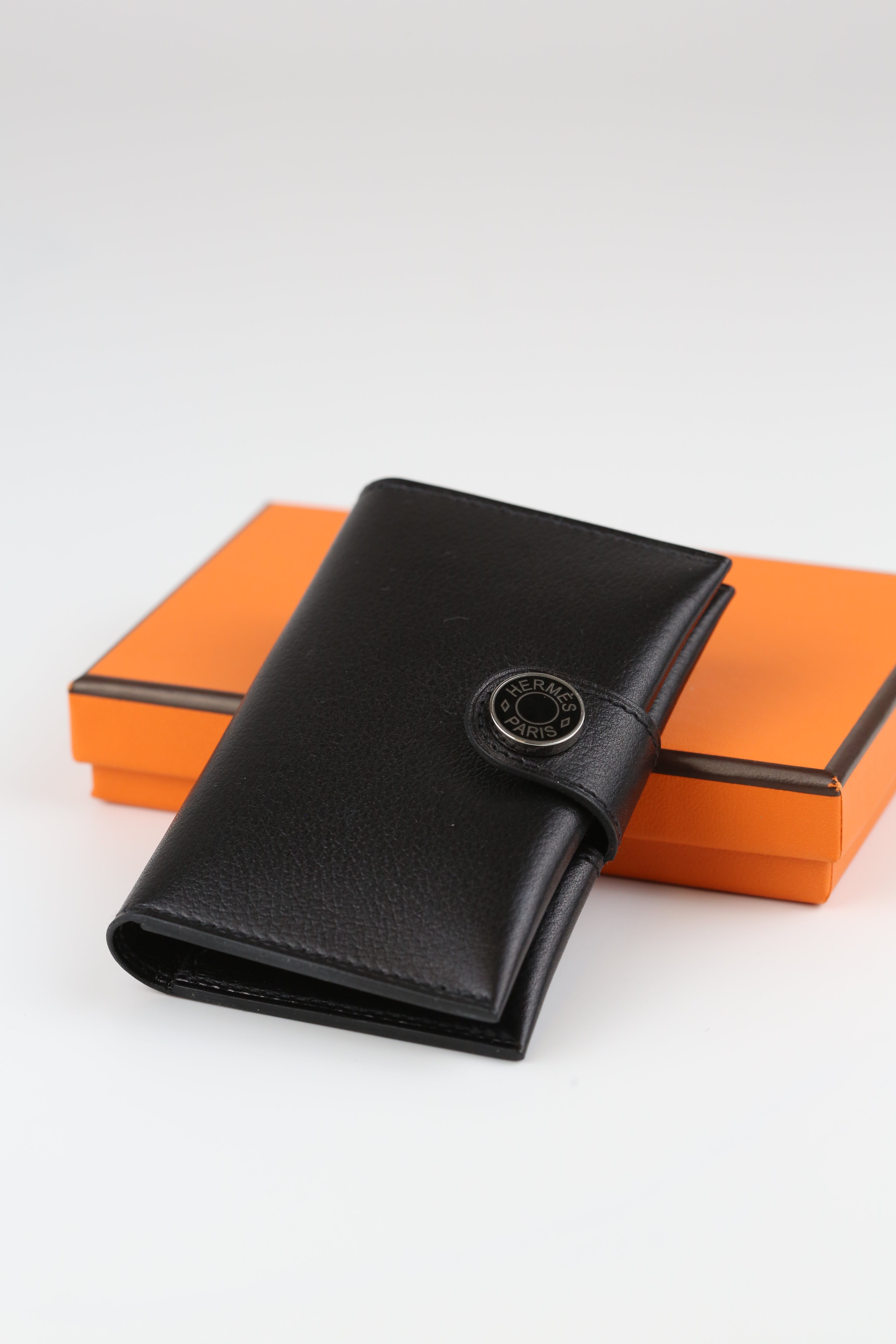 Hermes Card Holder Black & Sliver