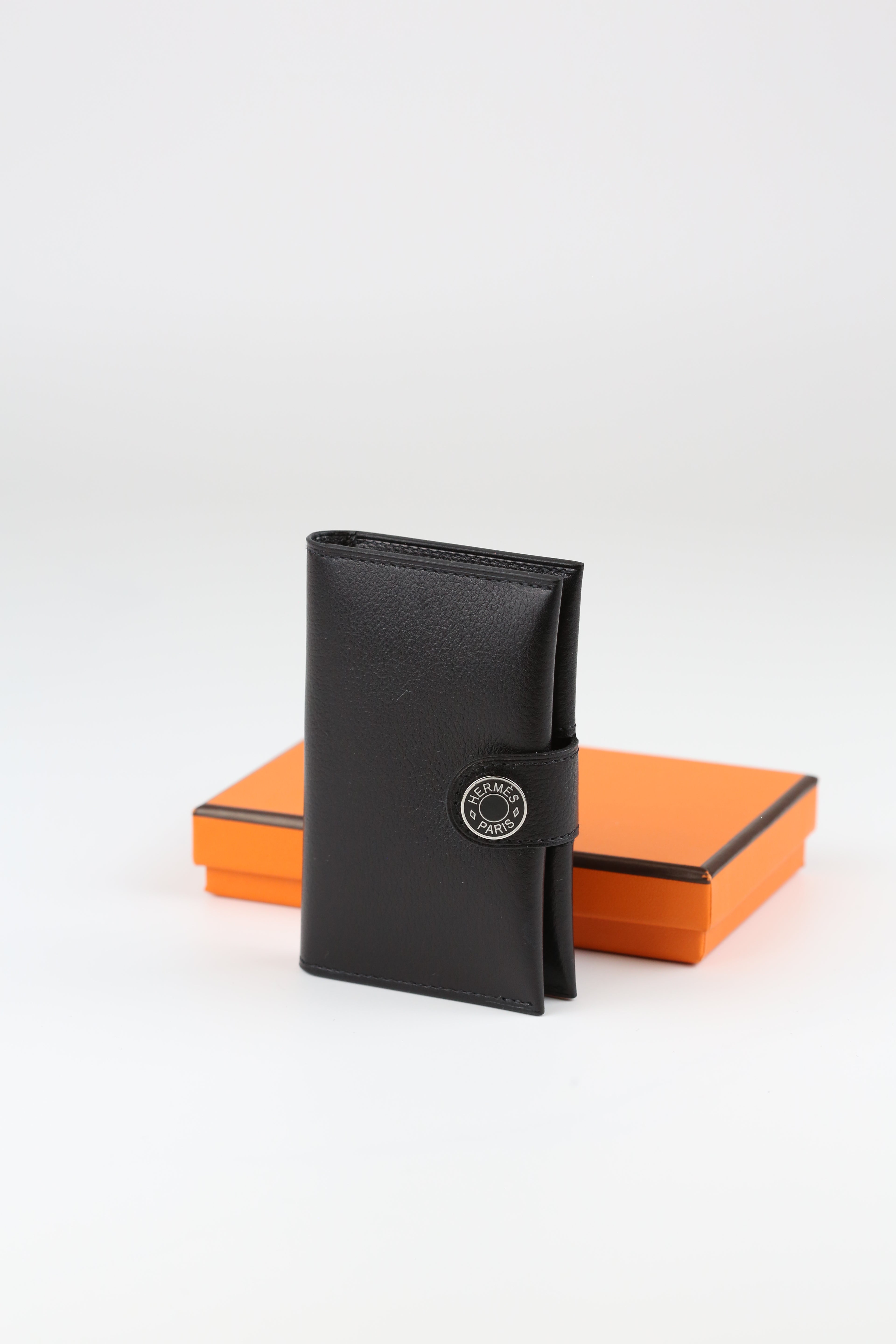 Hermes Card Holder Black & Sliver