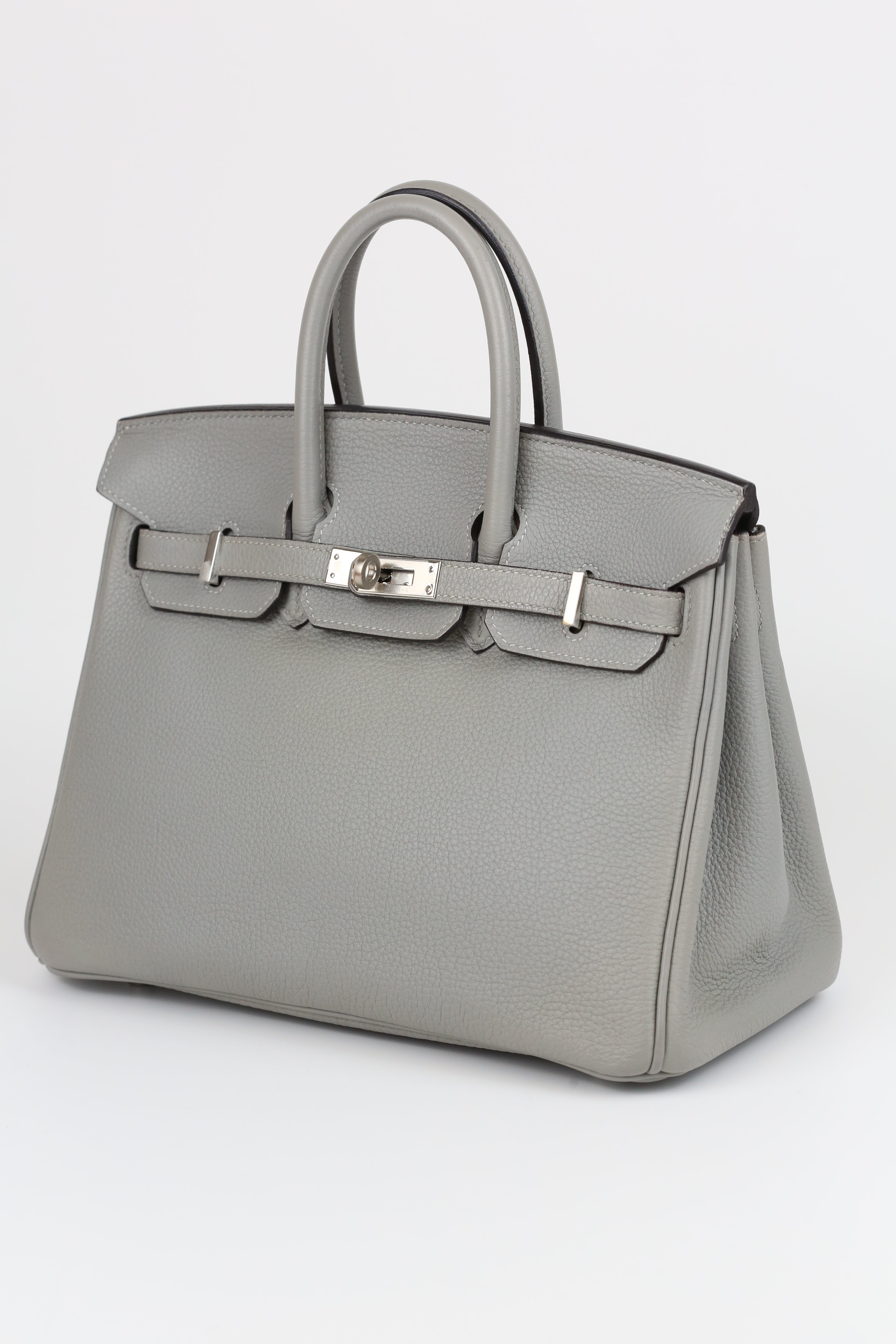 Hermes Birkin 25 Gris Mouette Silver togo
