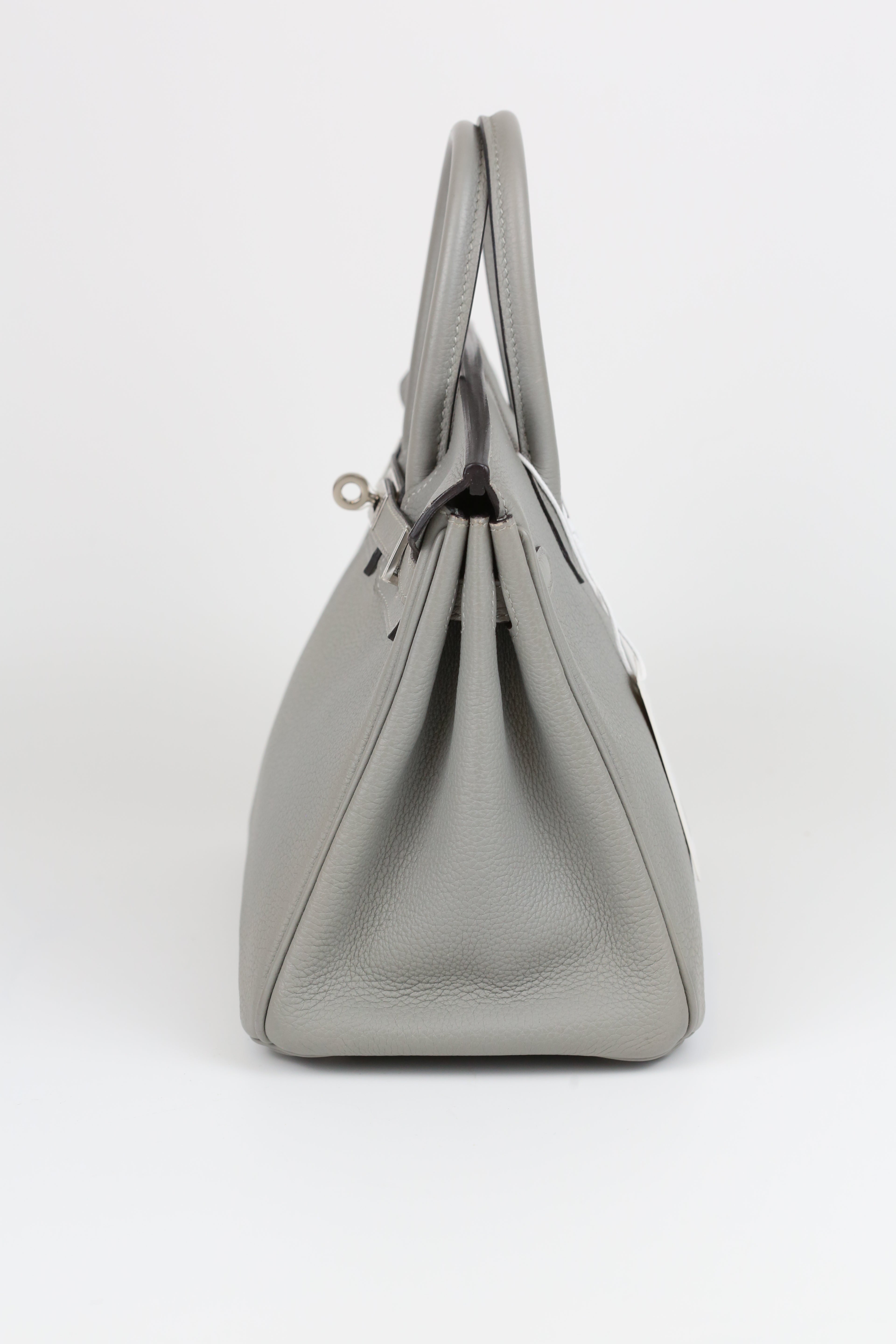 HERMÈS Birkin 25 Gris Mouette Silver togo