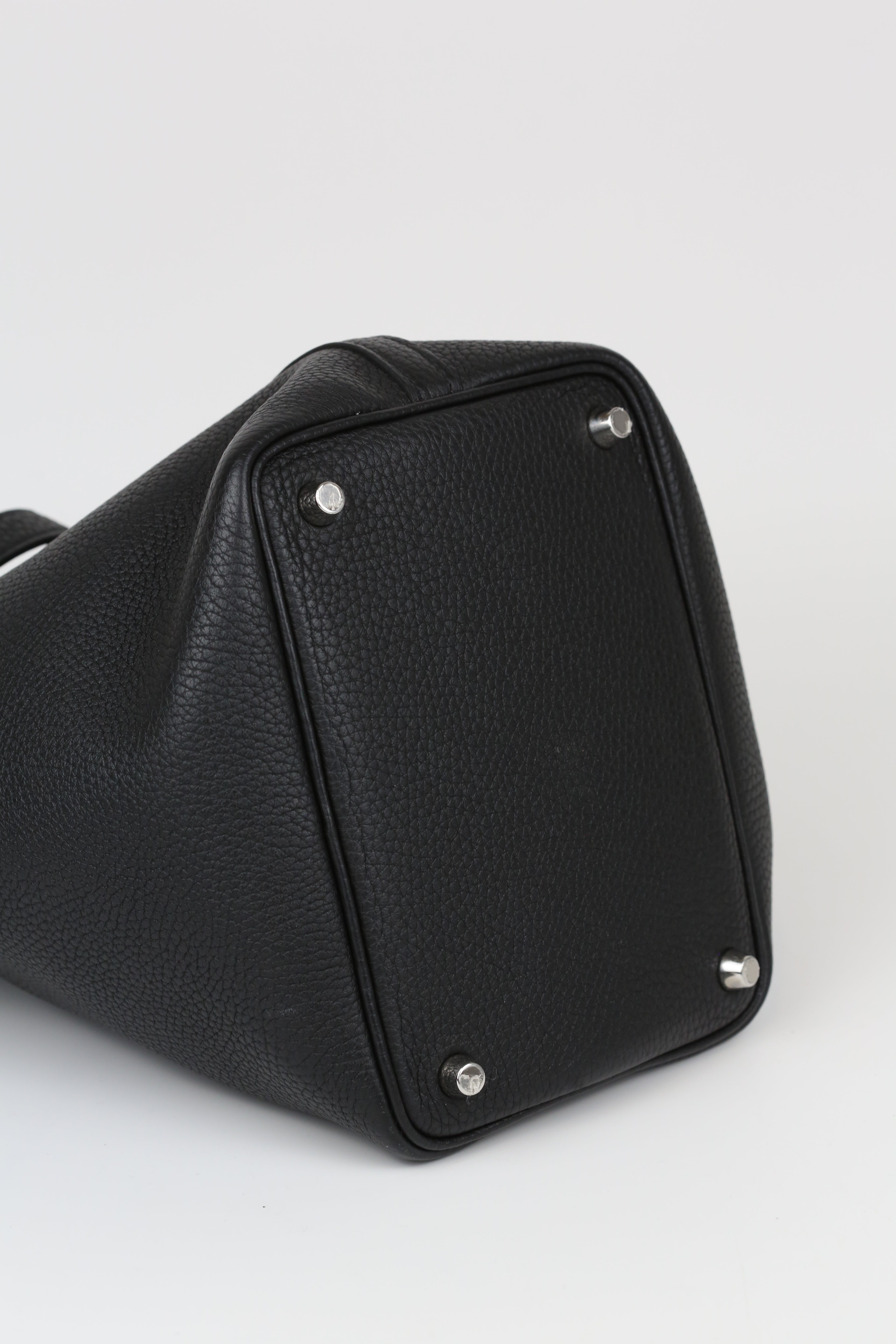 HERMÈS Picotin 18 Noir Silver