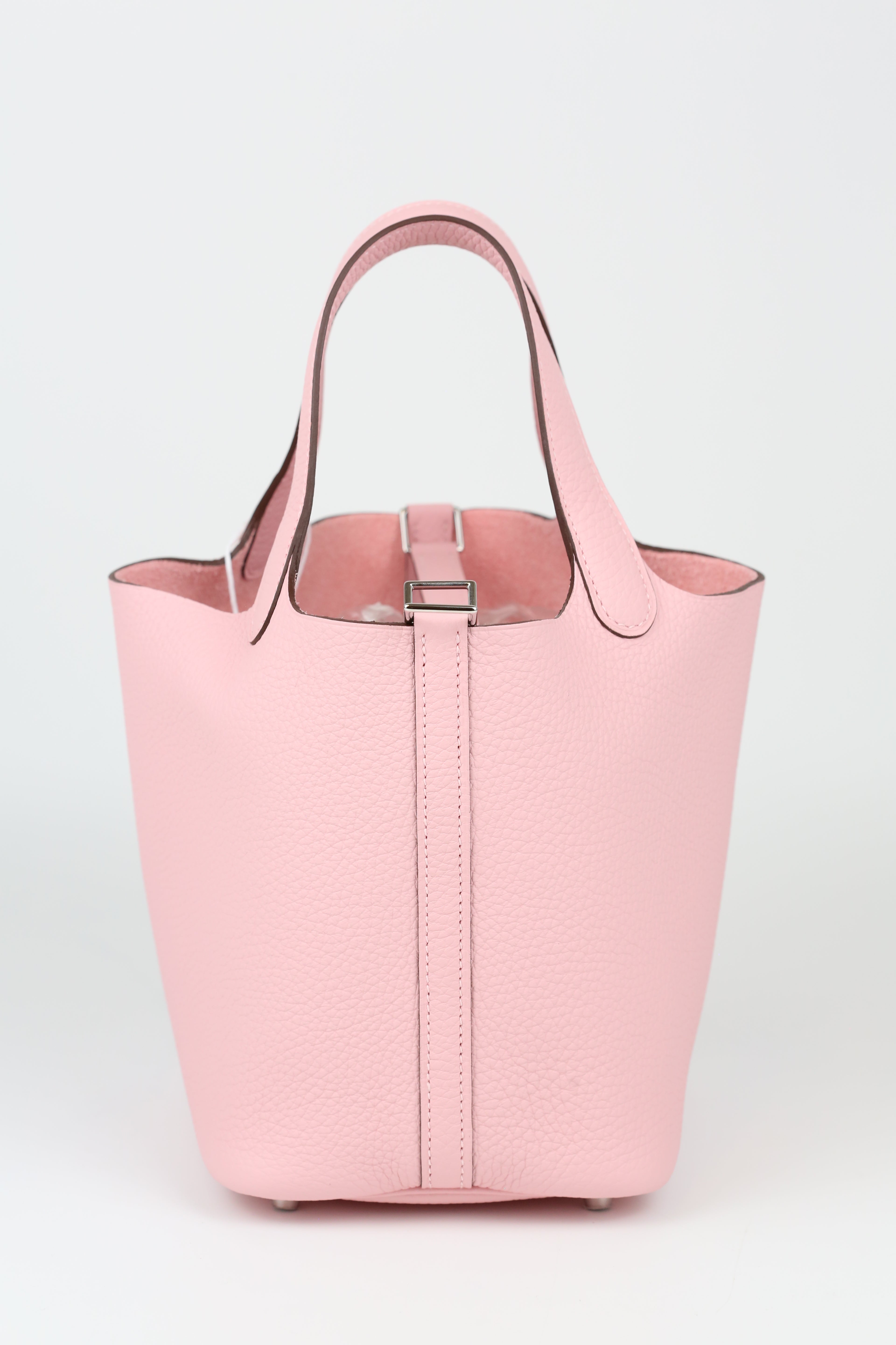 HERMÈS Picotin 18 Rose Sakura Silver