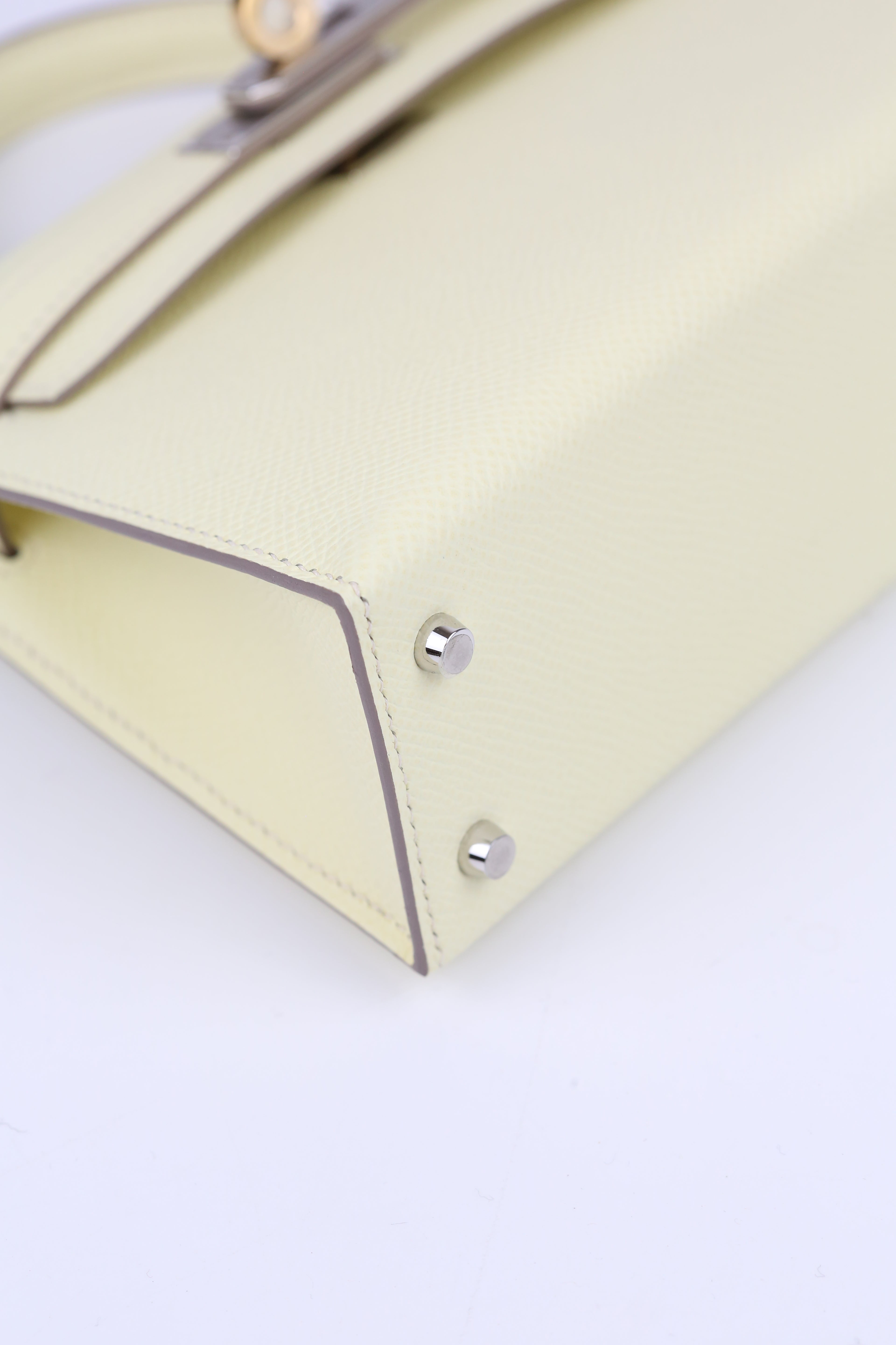 HERMÈS Mini Kelly Jaune Milton i8