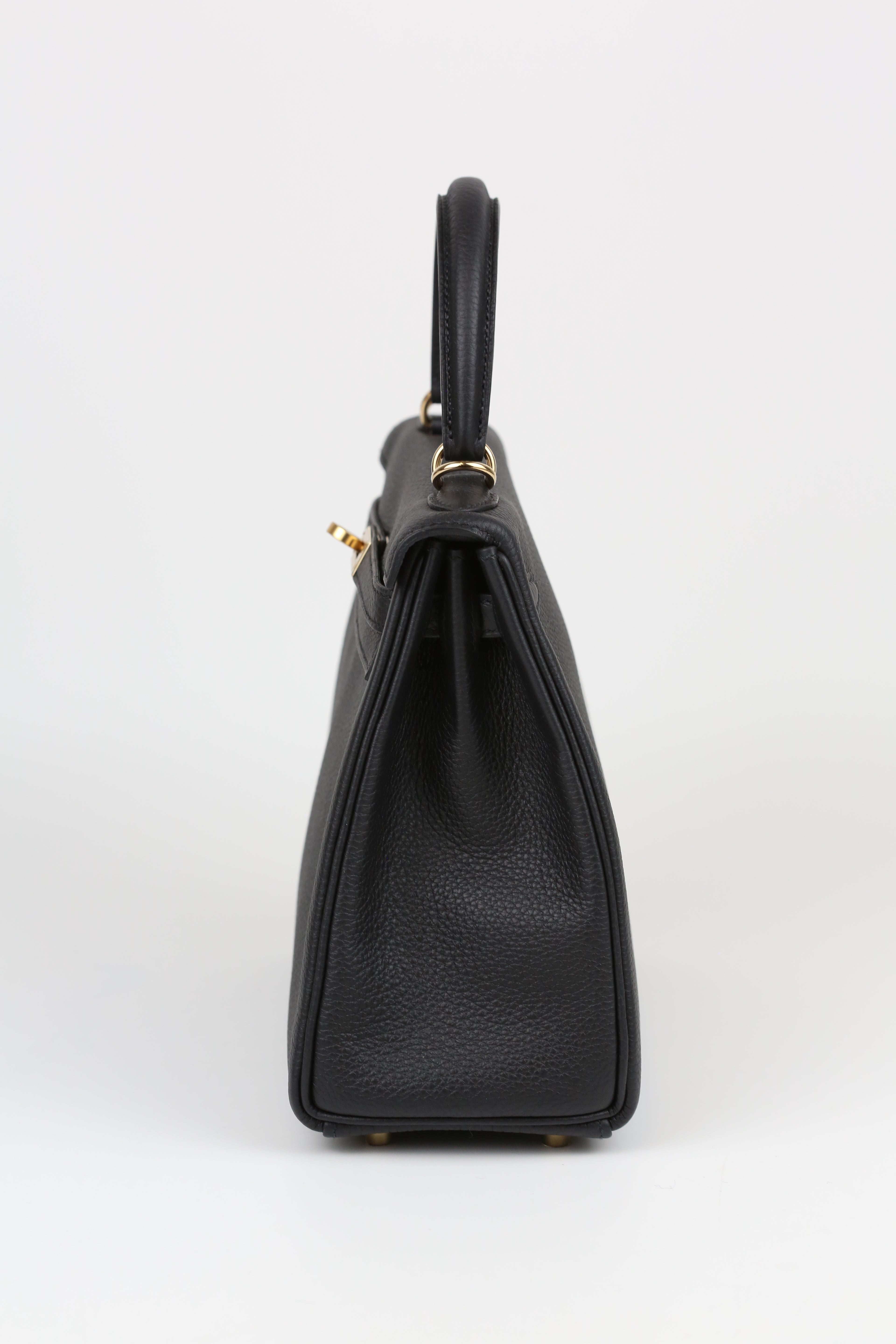 HERMÈS KELLY25 NOIR GOLD