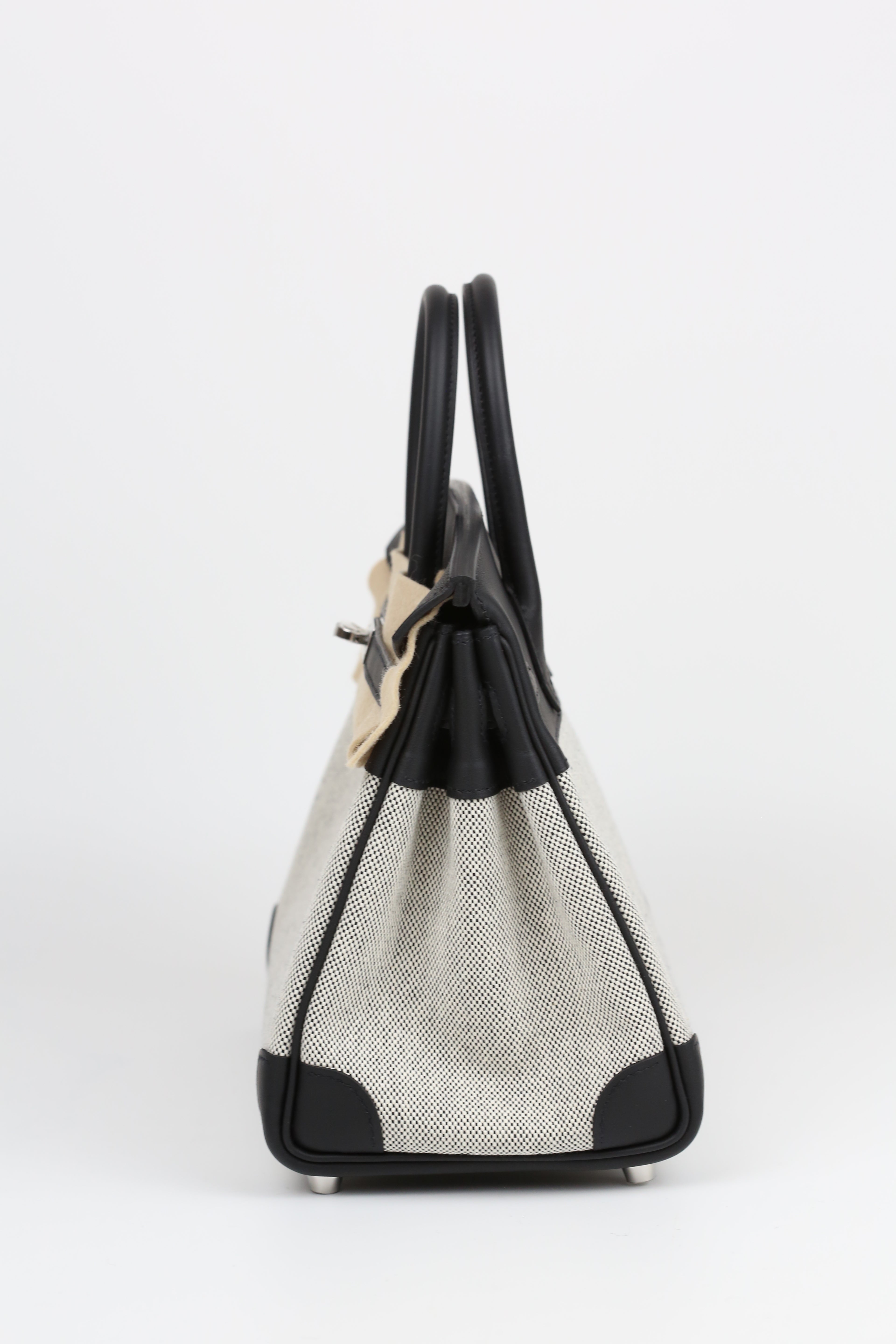 HERMÈS Birkin 25 Noir Ecru