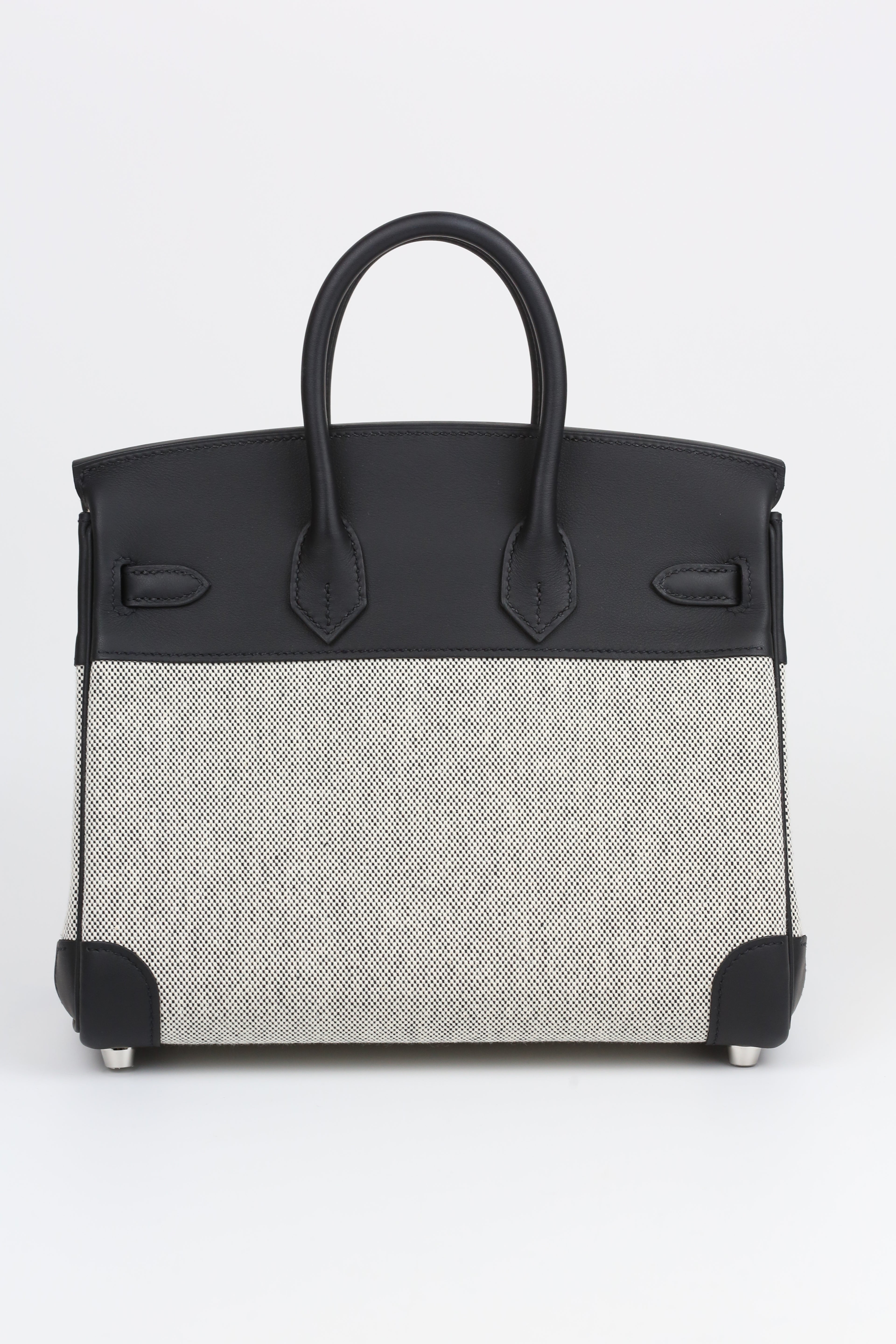 HERMÈS Birkin 25 Noir Ecru