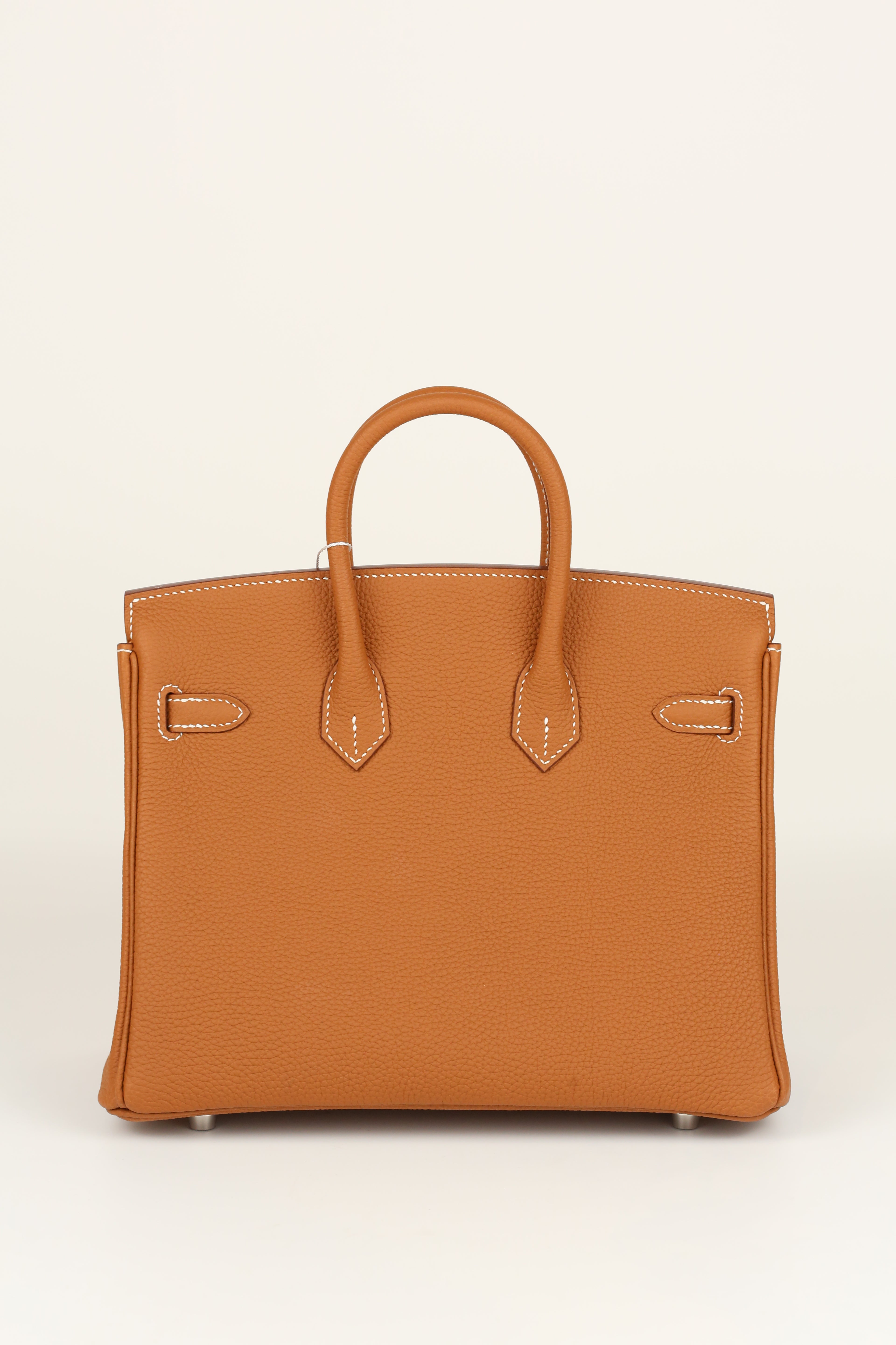 HERMÈS BIRKIN25 GOLD TOGO SILVER G STAMP