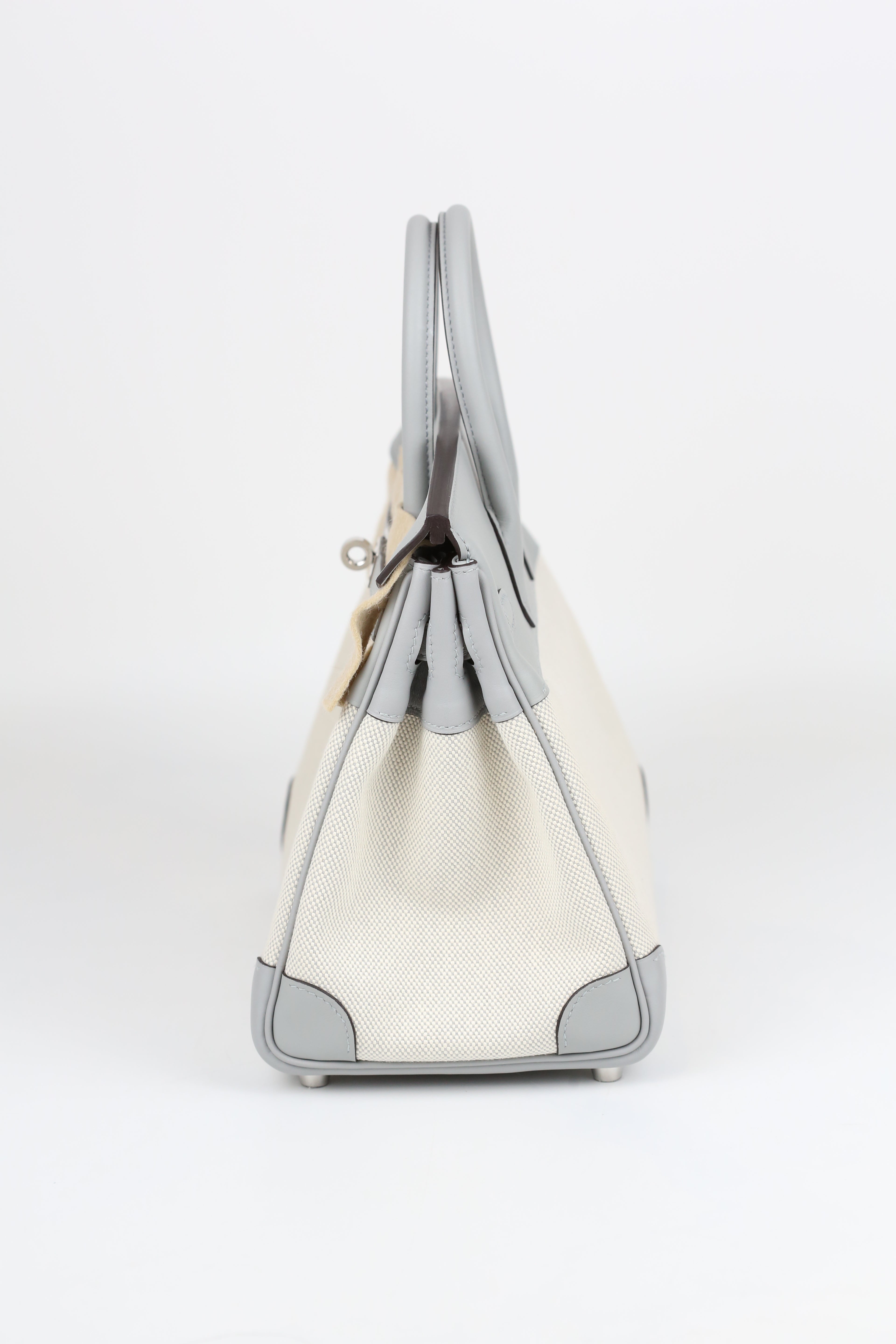 HERMÈS BIRKIN25 GRIS PANTIN CANVAS