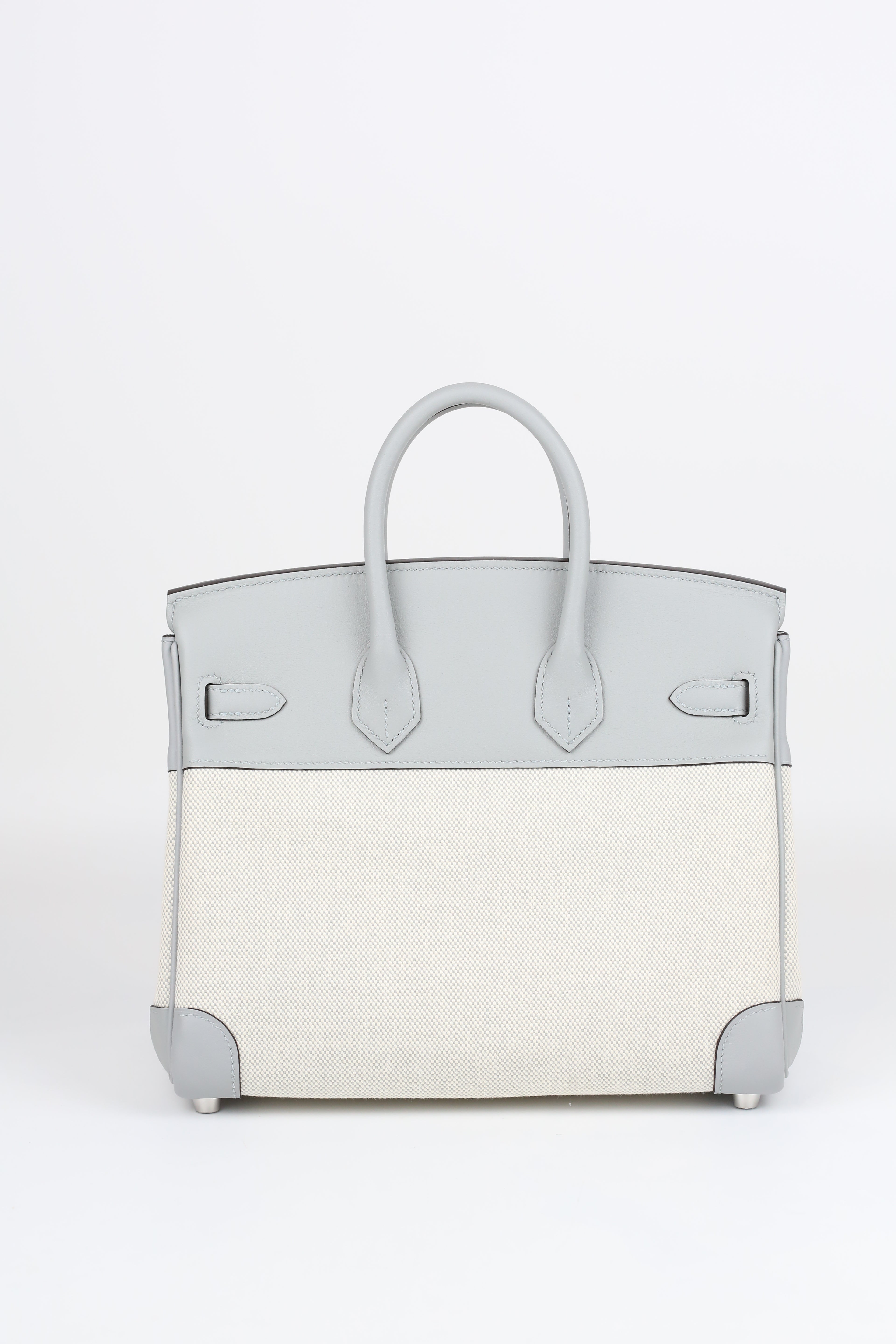 HERMÈS BIRKIN25 GRIS PANTIN CANVAS