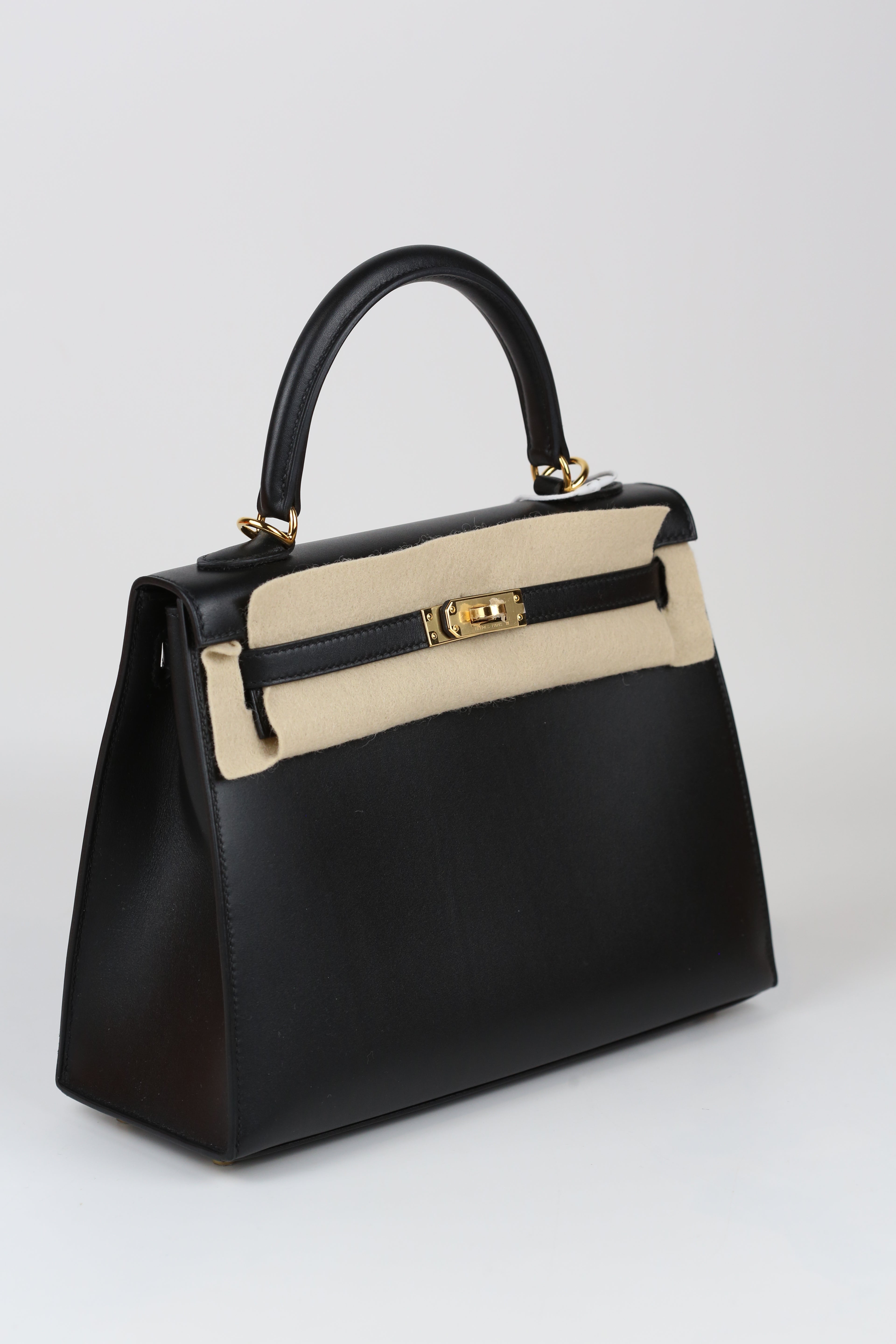 HERMÈS KELLY25 NOIR TADELAKT Y STAMP