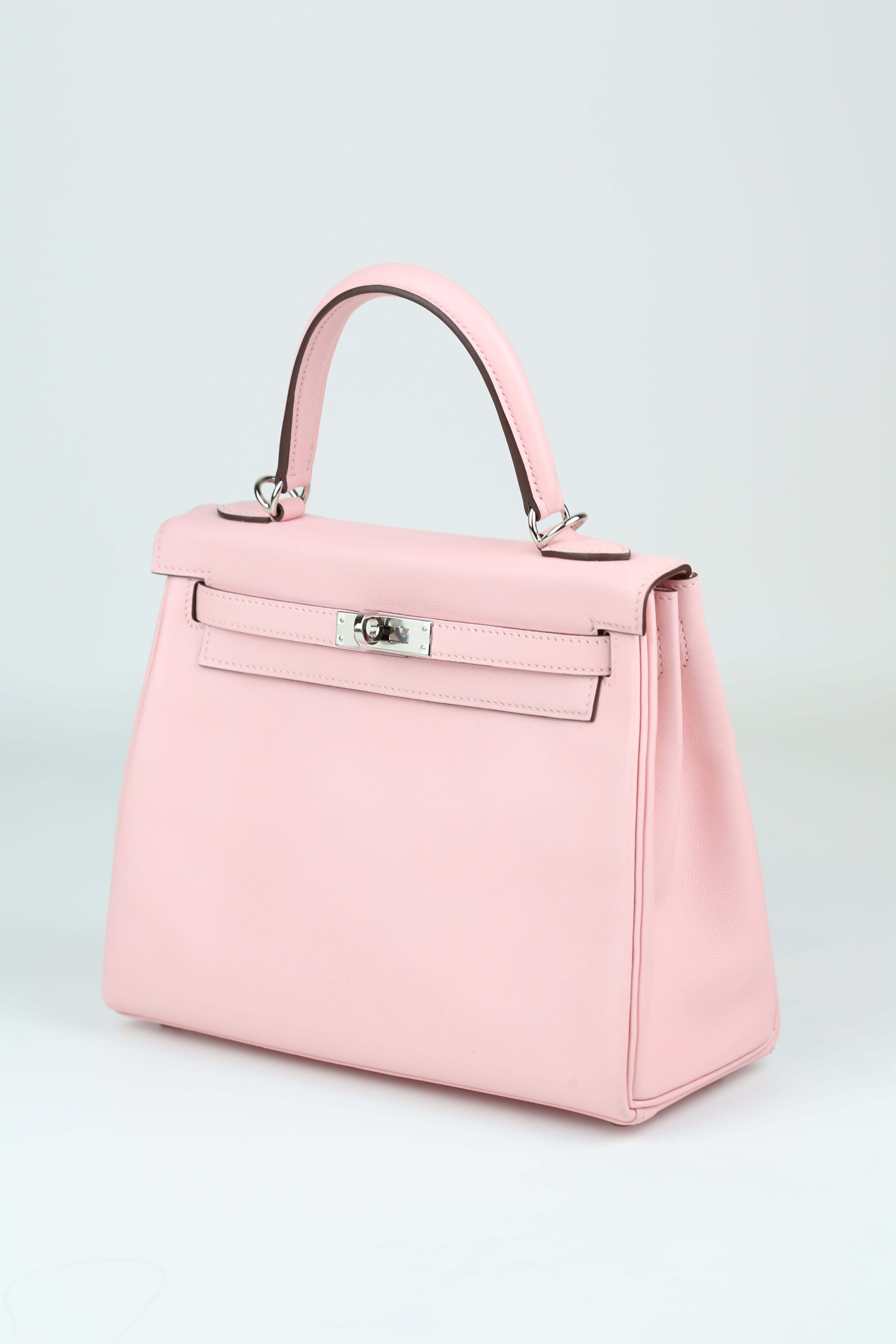 HERMÈS KELLY25 ROSE SAKURA SILVER