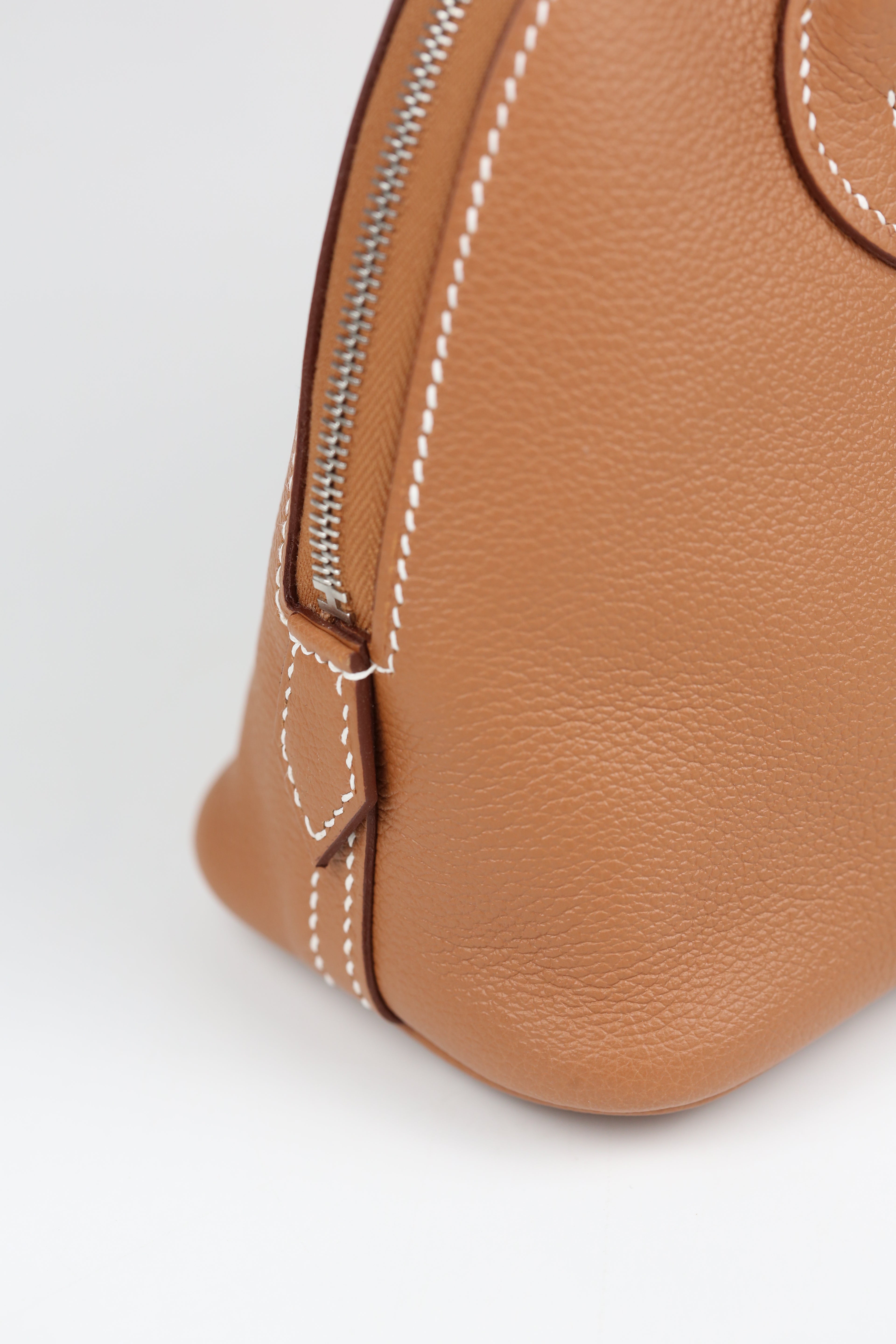 HERMÈS MINI BOLIDE GOLD SILVER K STAMP