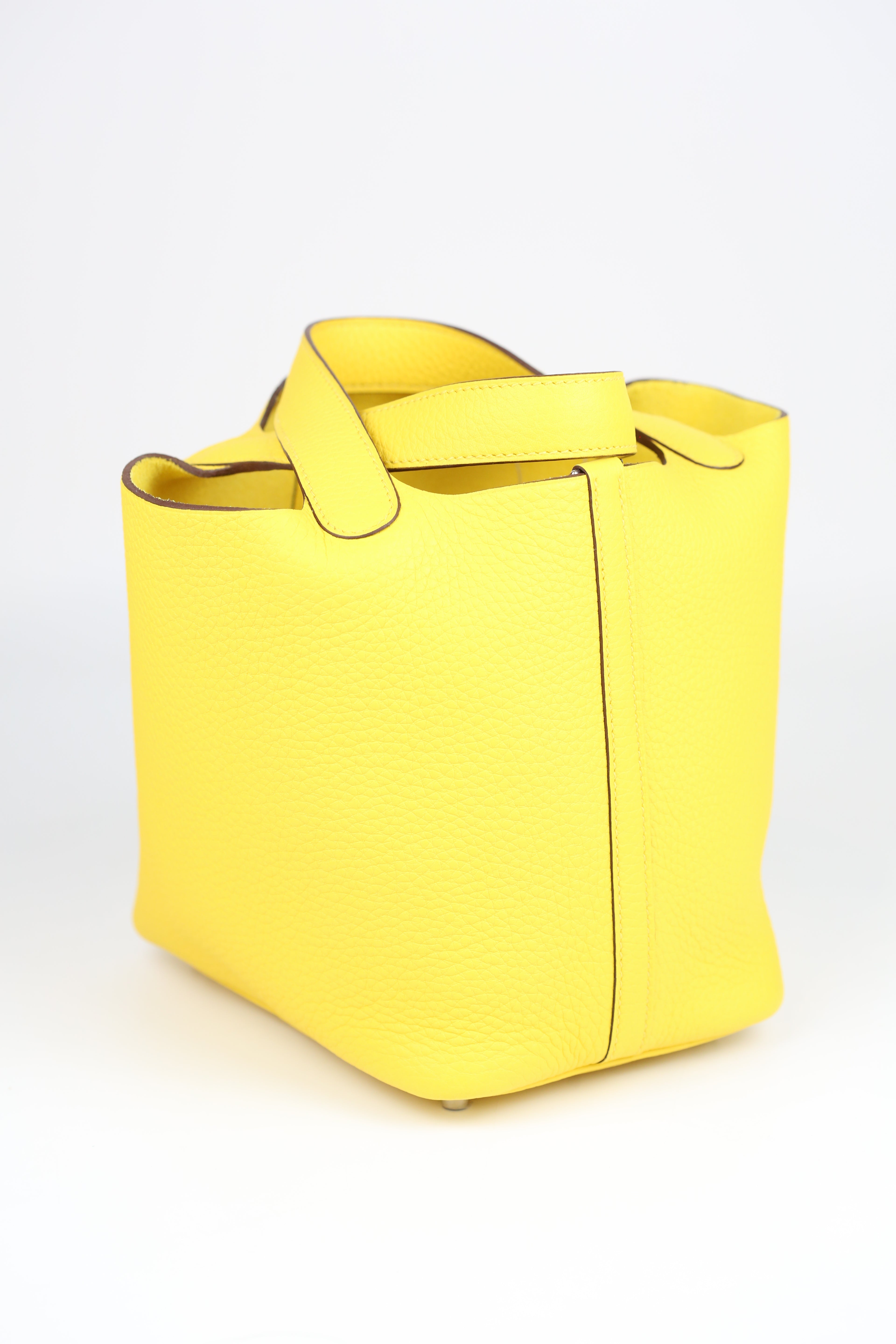 HERMÈS Picotin 18 Yellow Silver