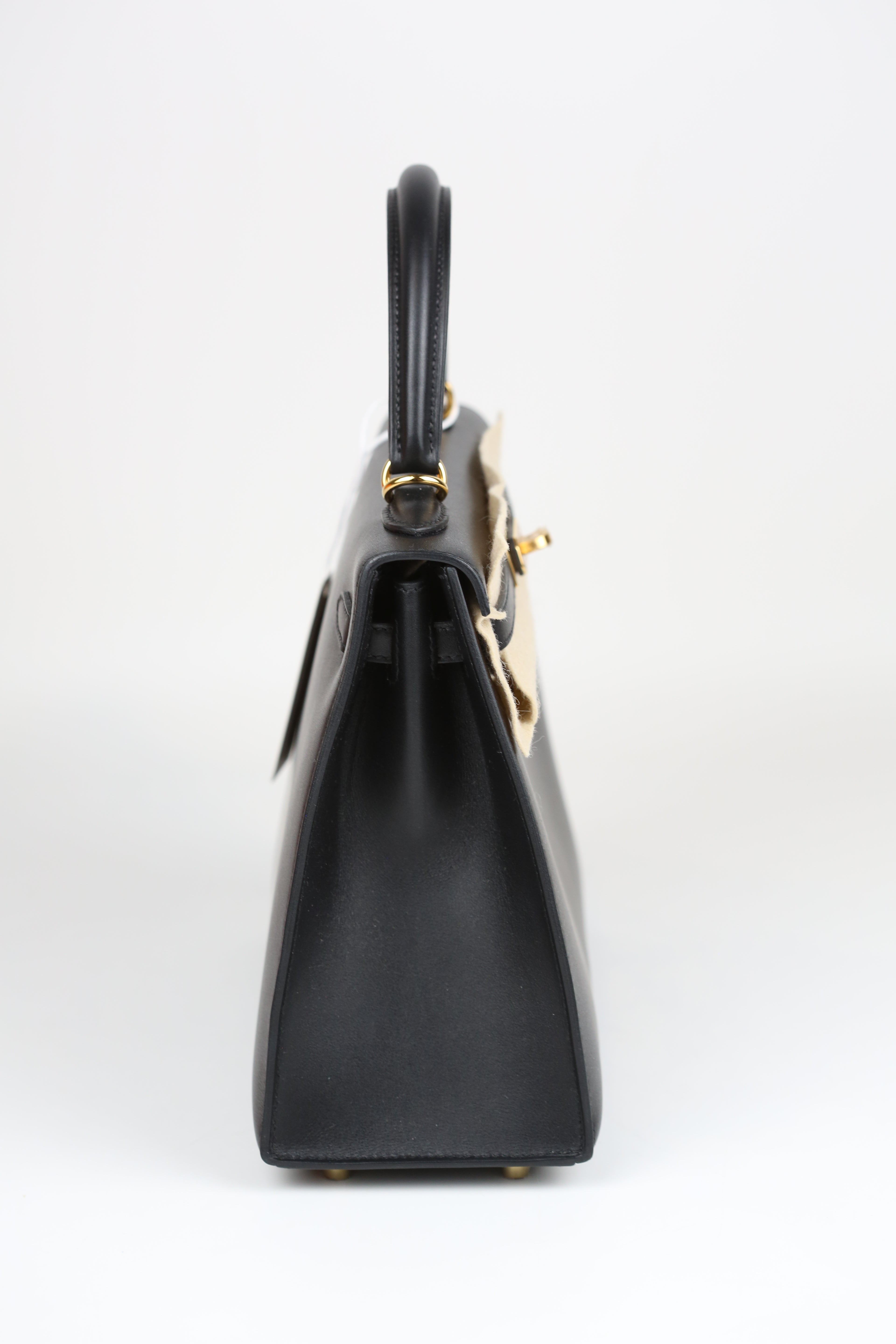 HERMÈS KELLY25 NOIR TADELAKT GOLD Y STAMP