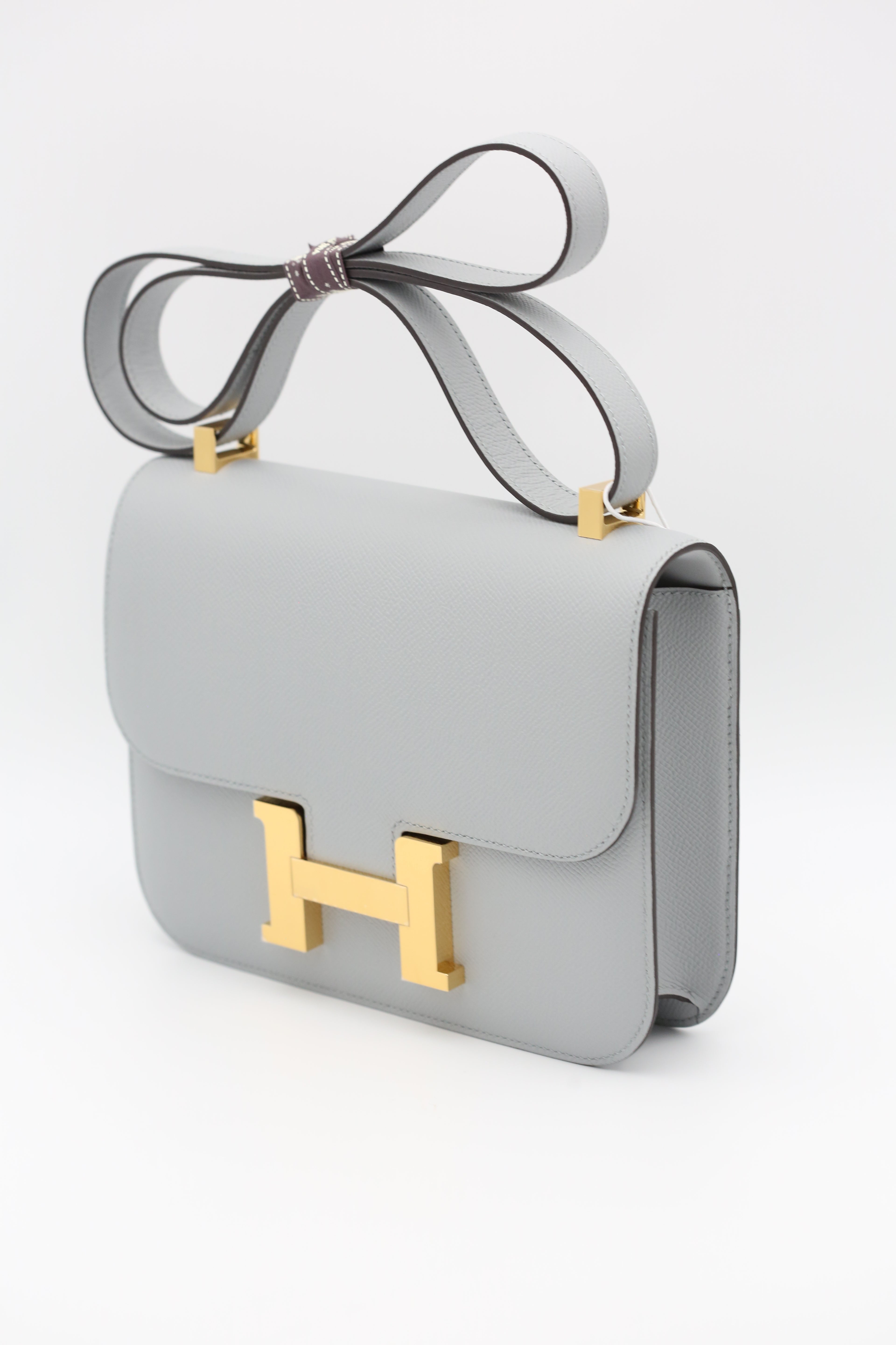 HERMÈS Constance 24 Blue Glacier Gold