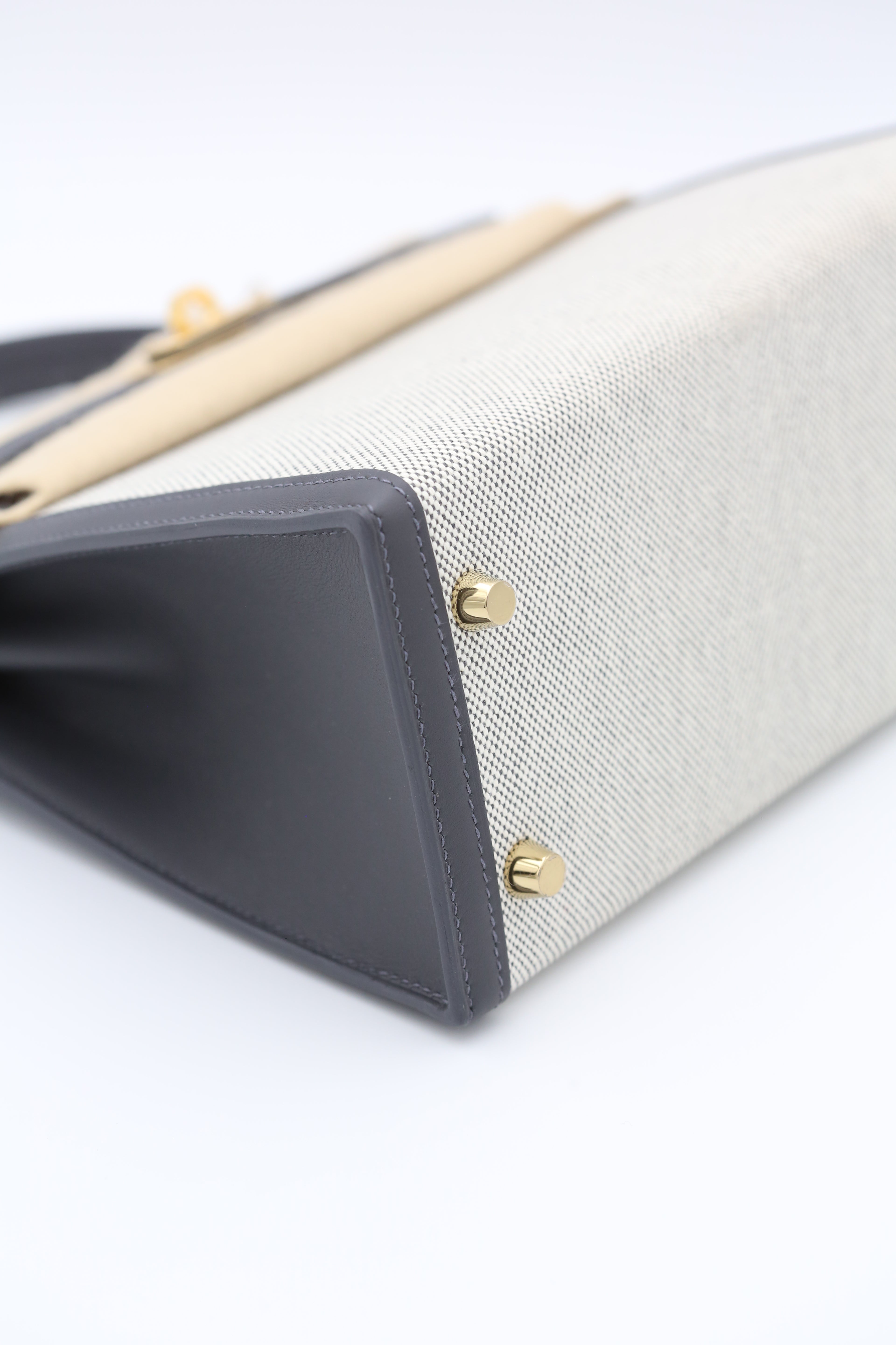 HERMÈS KELLY25 ADROISE CANVAS GOLD HARDWARE K STAMP