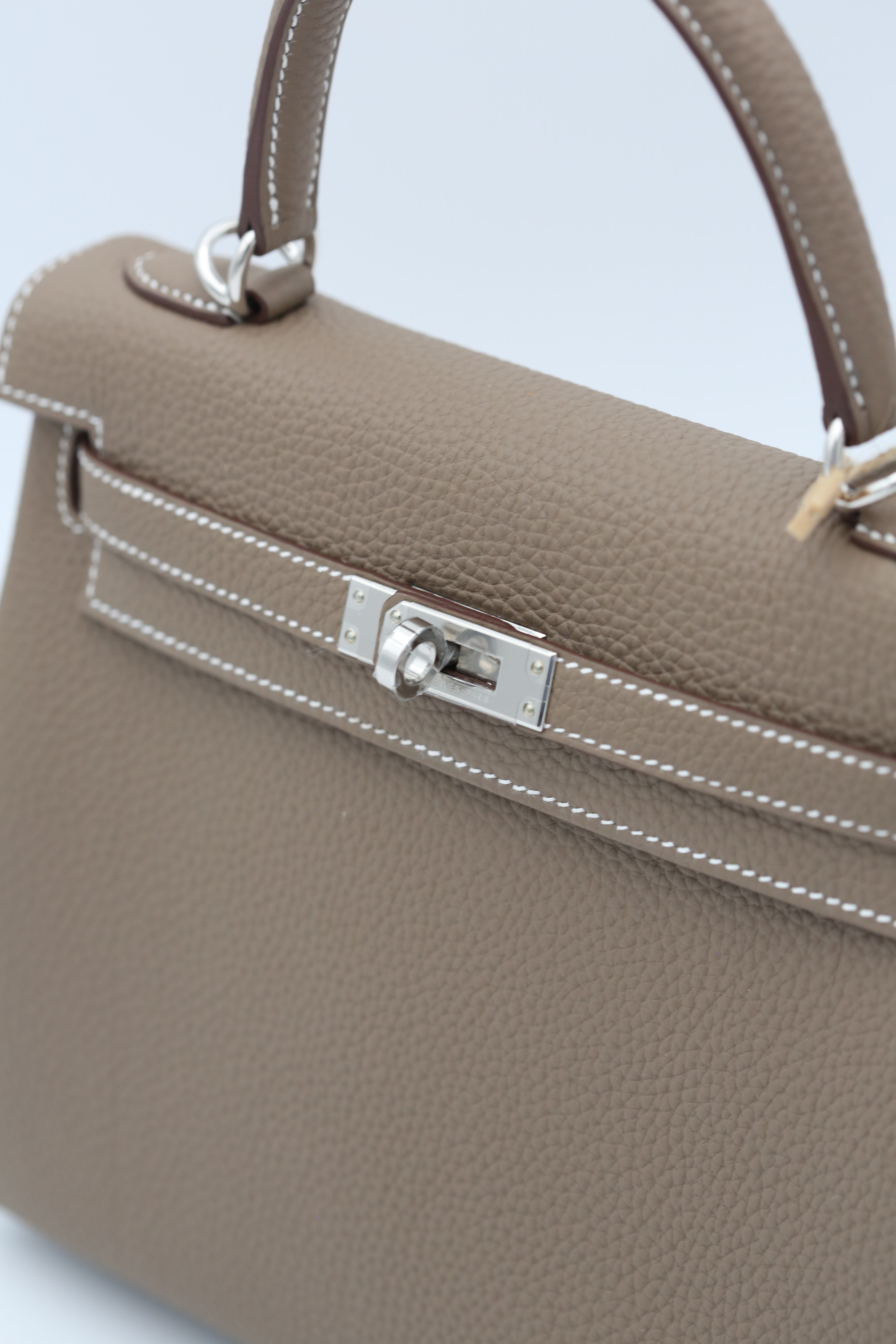HERMÈS KELLY25 ETOUPE SILVER