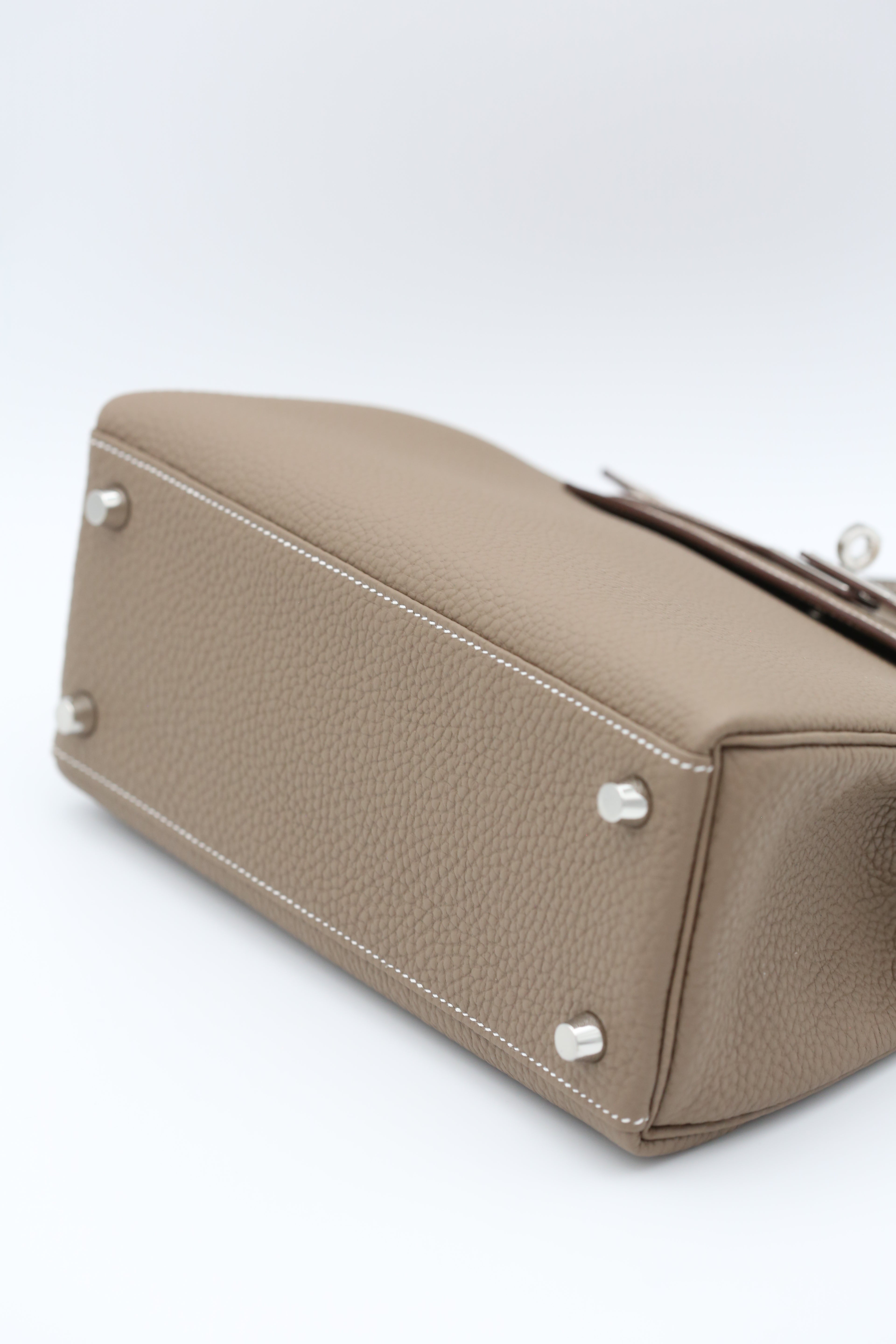 HERMÈS KELLY25 ETOUPE SILVER