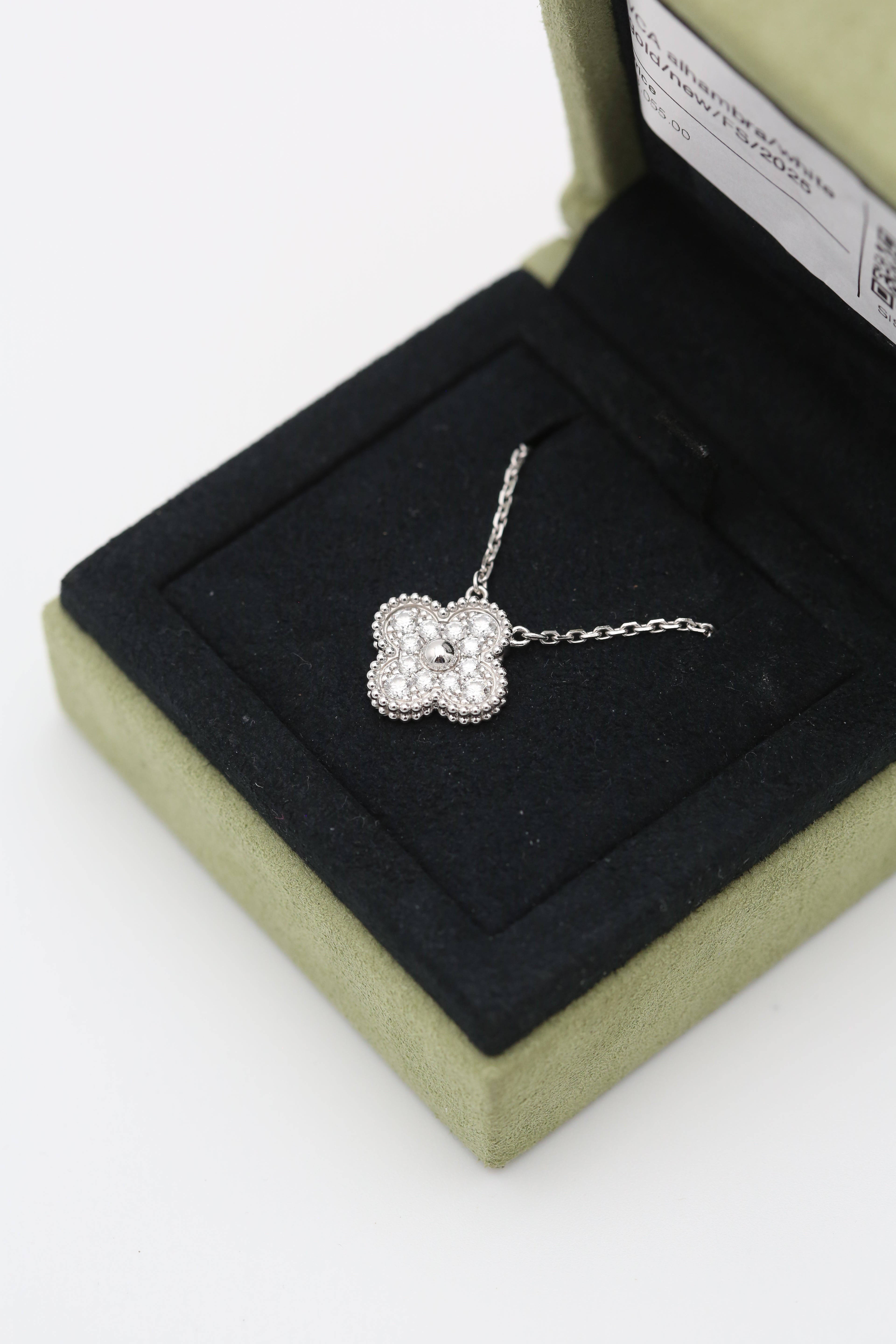 VAN CLEEF & ARPELS ALHAMBRA WHITE GOLD PENDANT